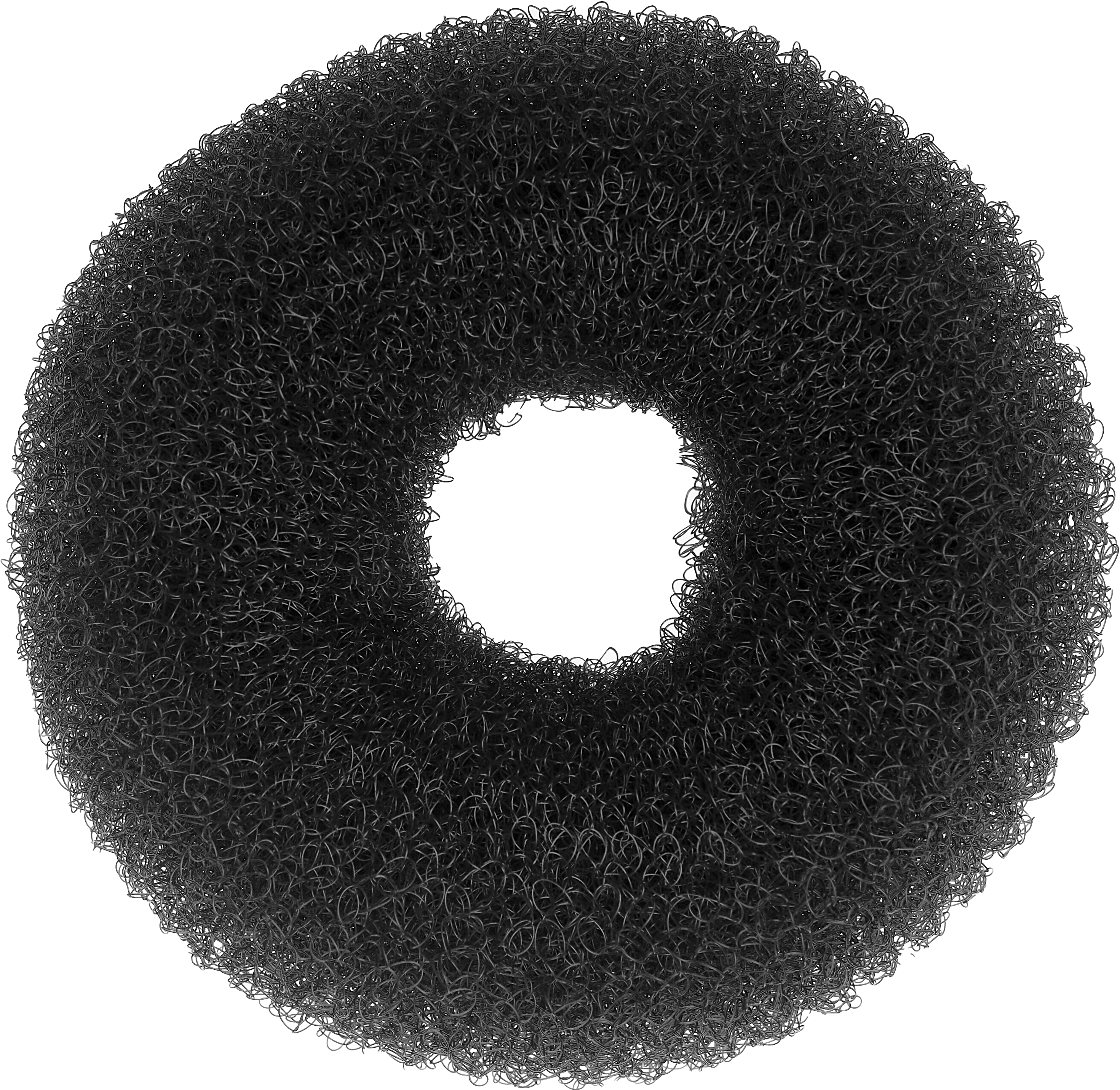 Haarknotenring 12cm schwarz