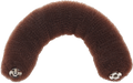 Haarknotenrolle mit Druckknopf 18cm braun