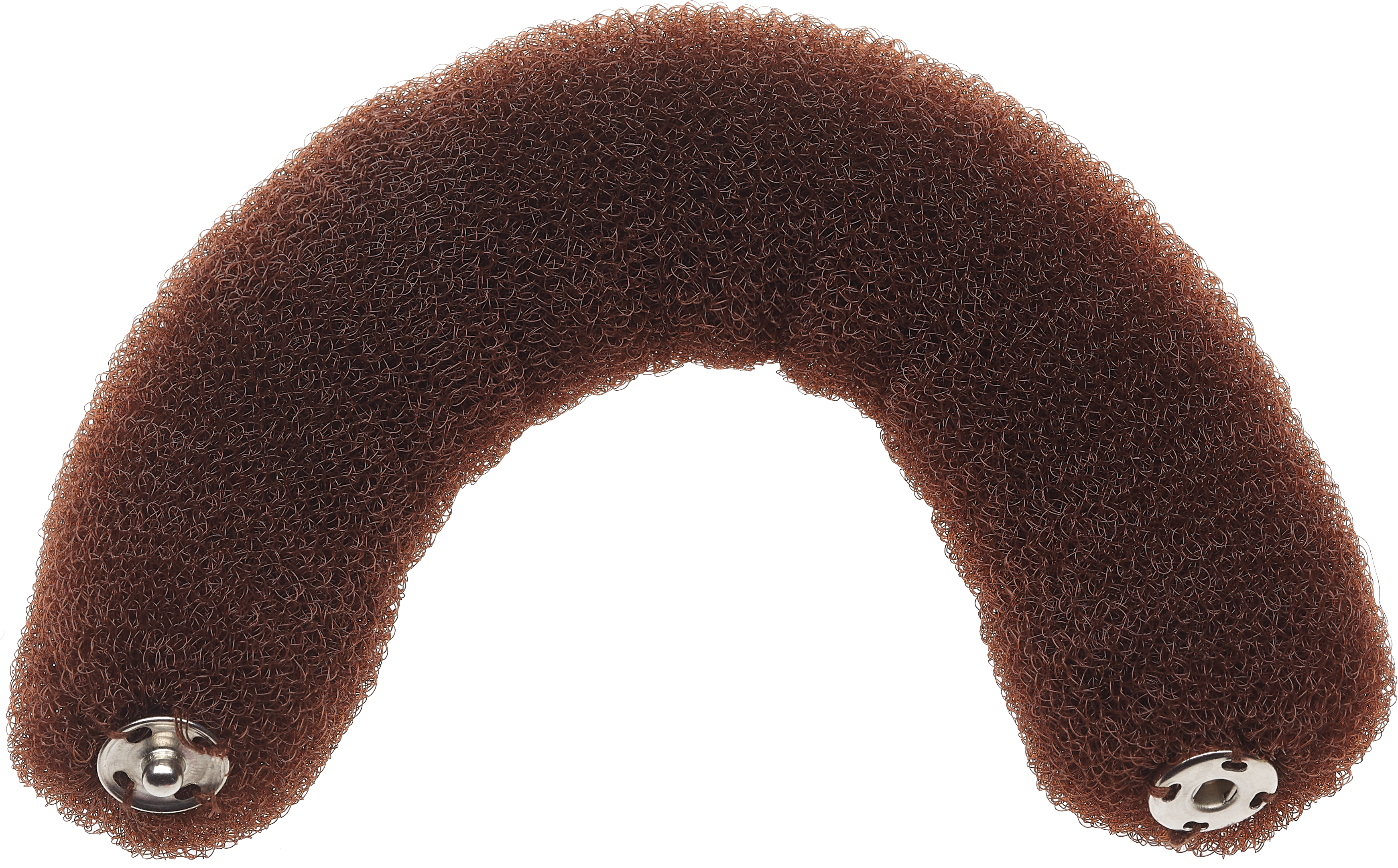 Haarknotenrolle mit Druckknopf 18cm braun