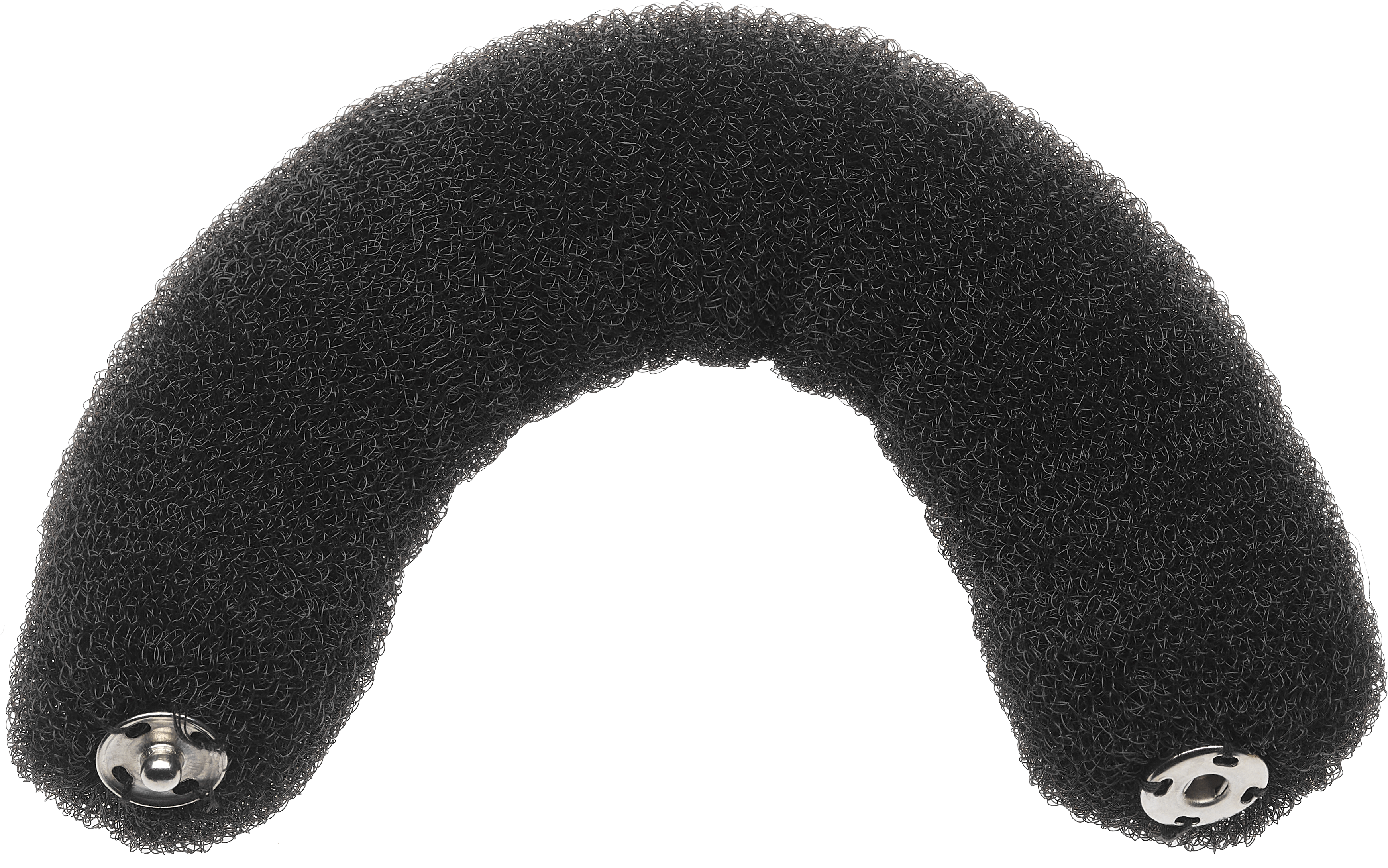 Haarknotenrolle mit Druckknopf 18cm schwarz