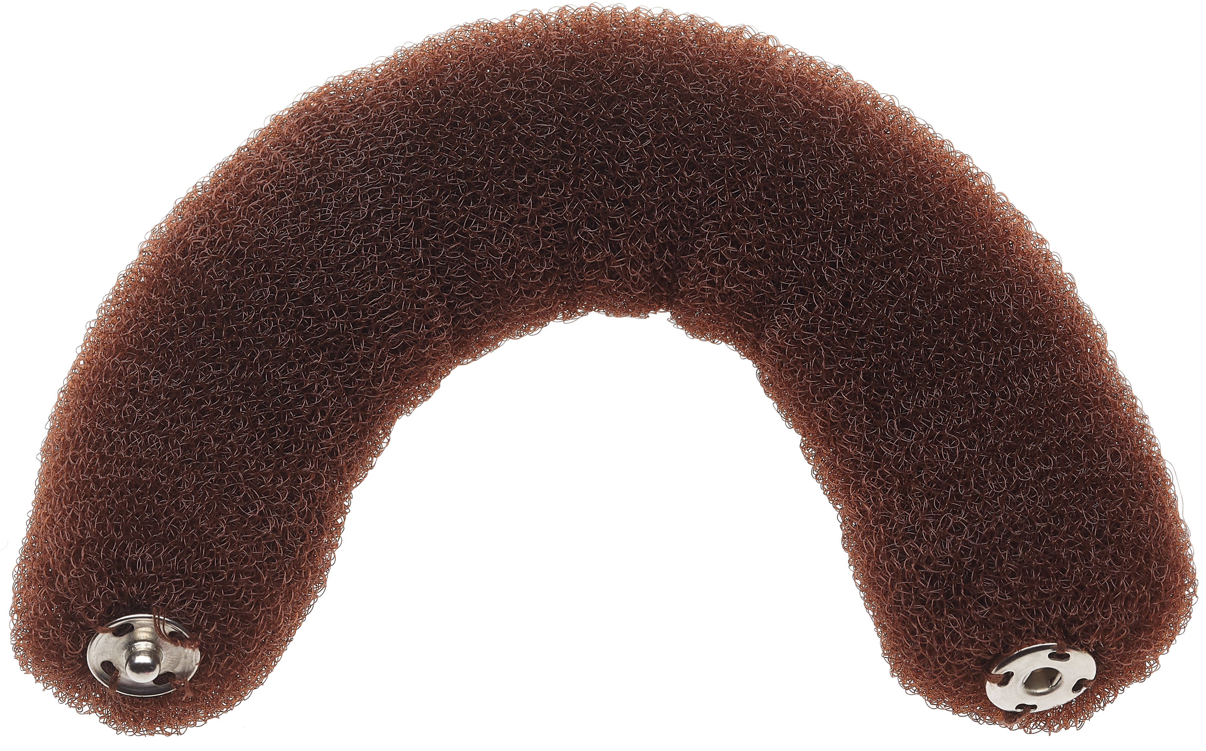 Haarknotenrolle mit Druckknopf 23cm braun