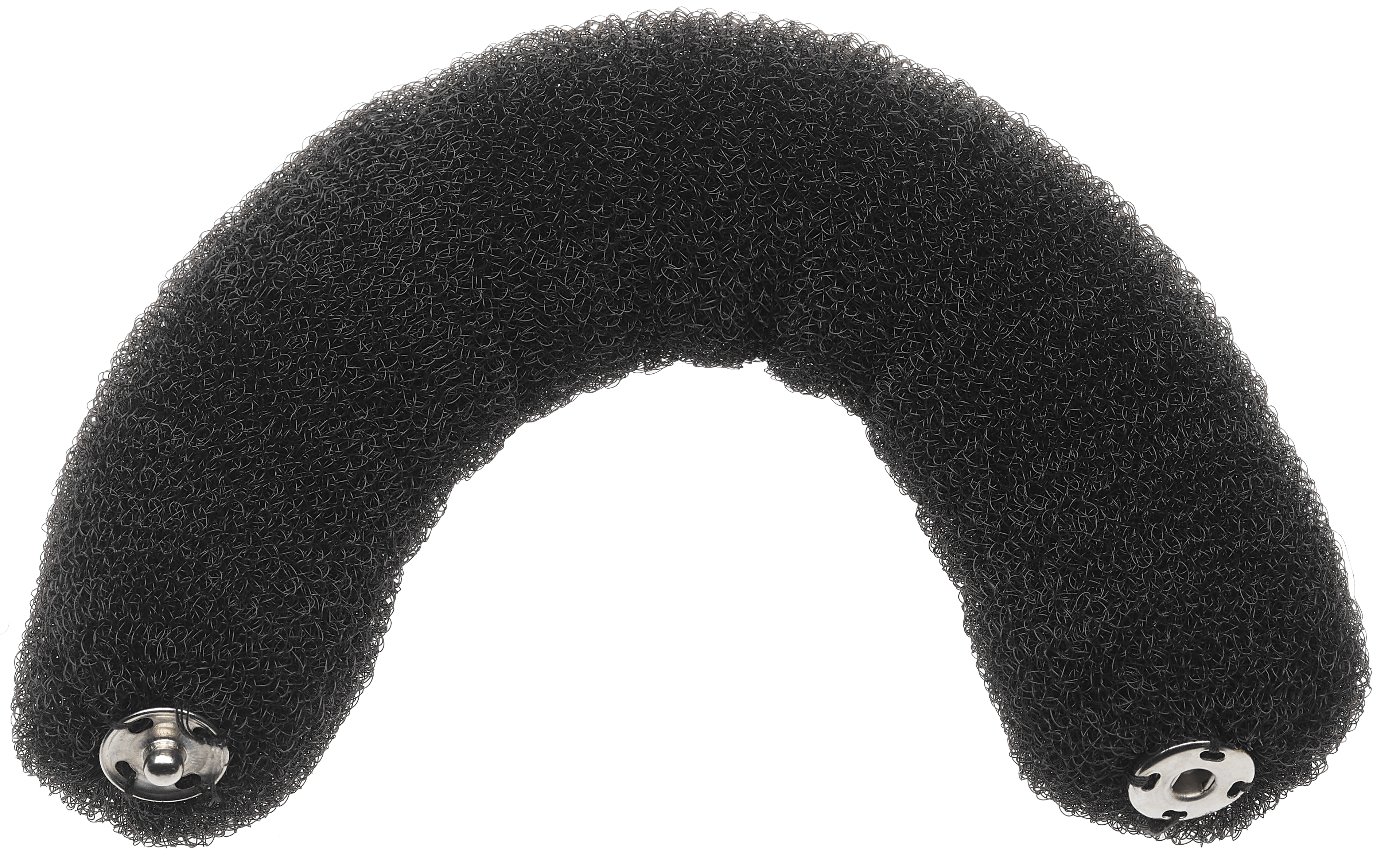 Haarknotenrolle mit Druckknopf 23cm schwarz