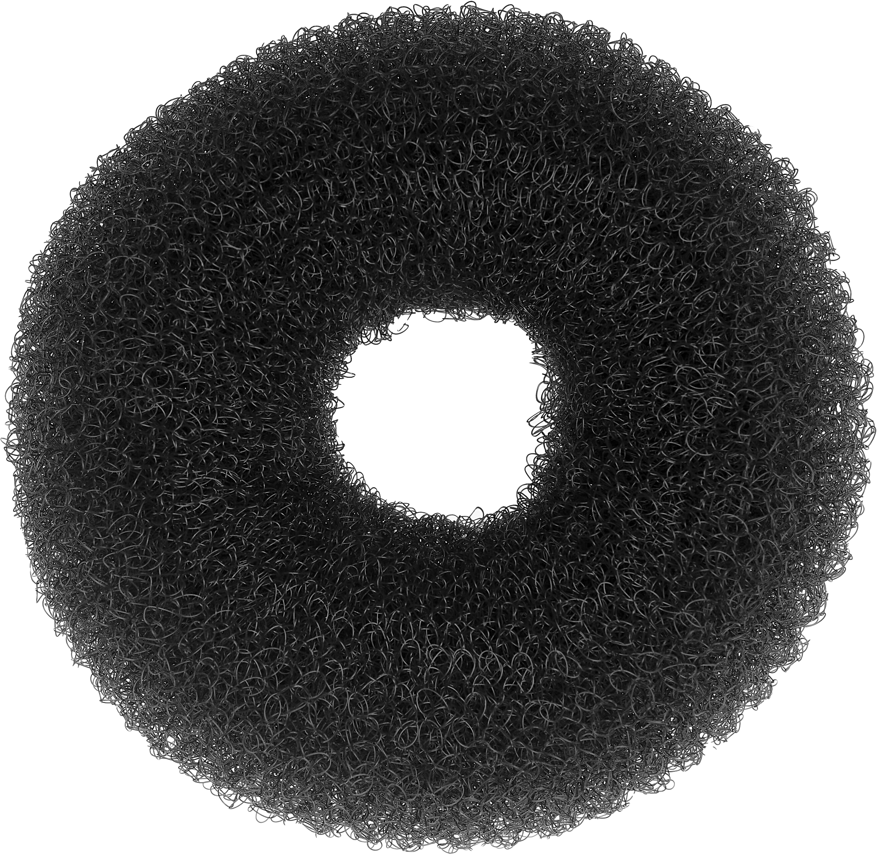 Haarknotenring 14cm schwarz