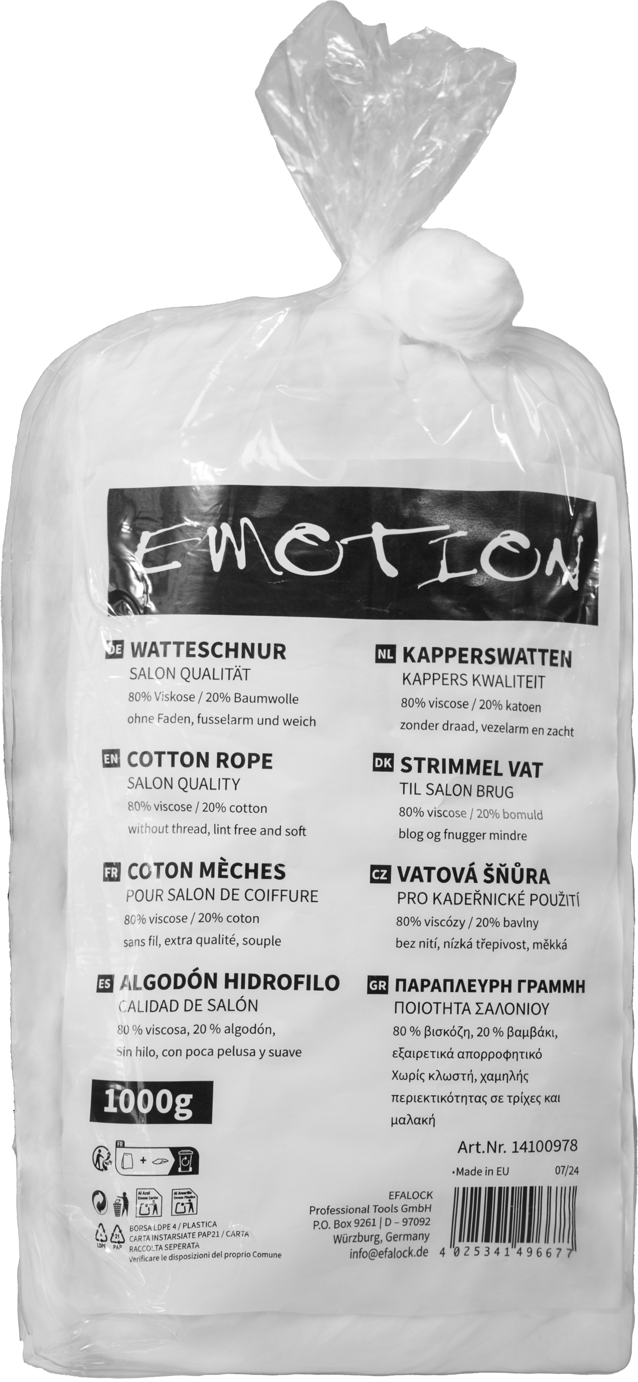 Emotion Watteschnur 80%Viskose / 20%Baumwolle 1000g