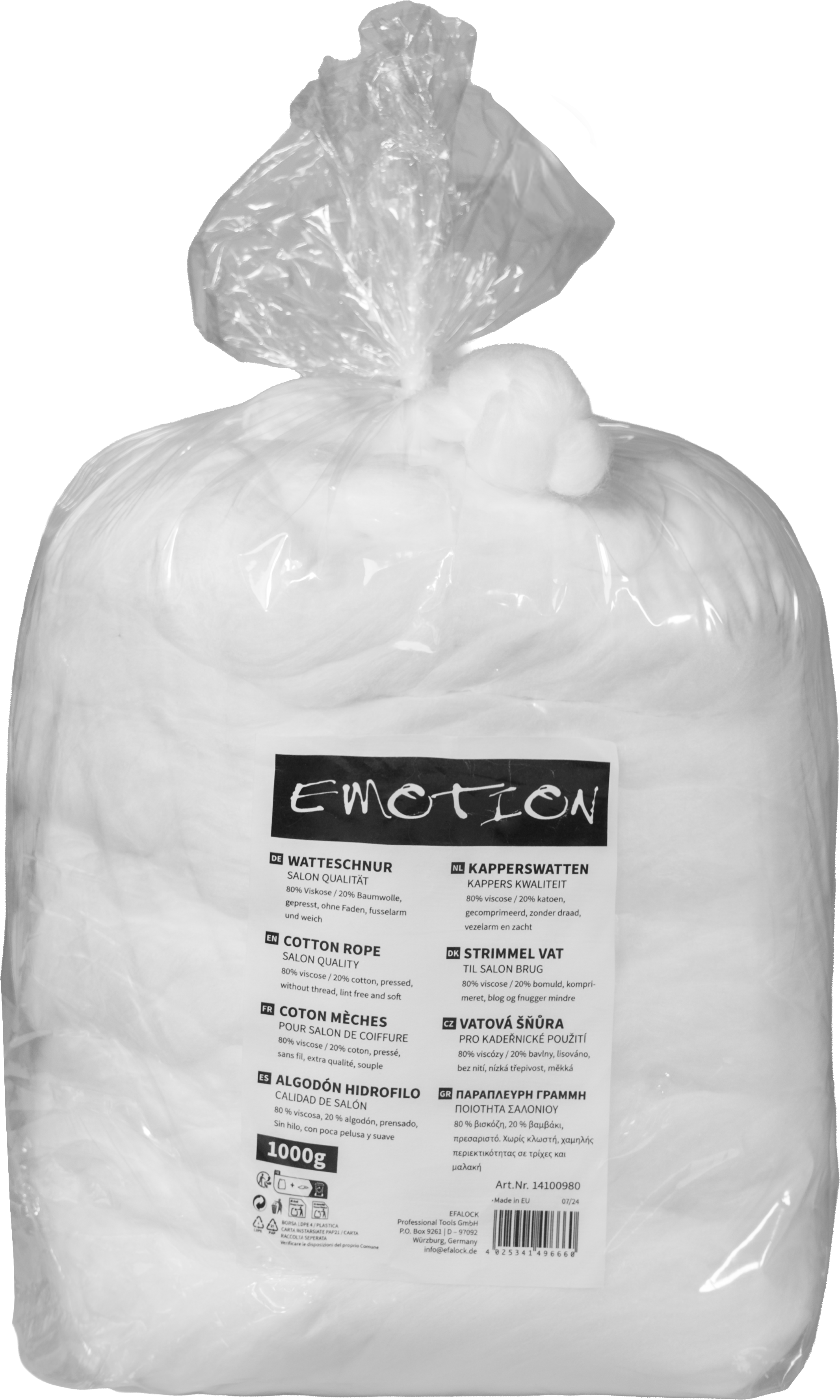 Emotion Watteschnur 80%Viskose / 20%Baumwolle 1000g gepresst