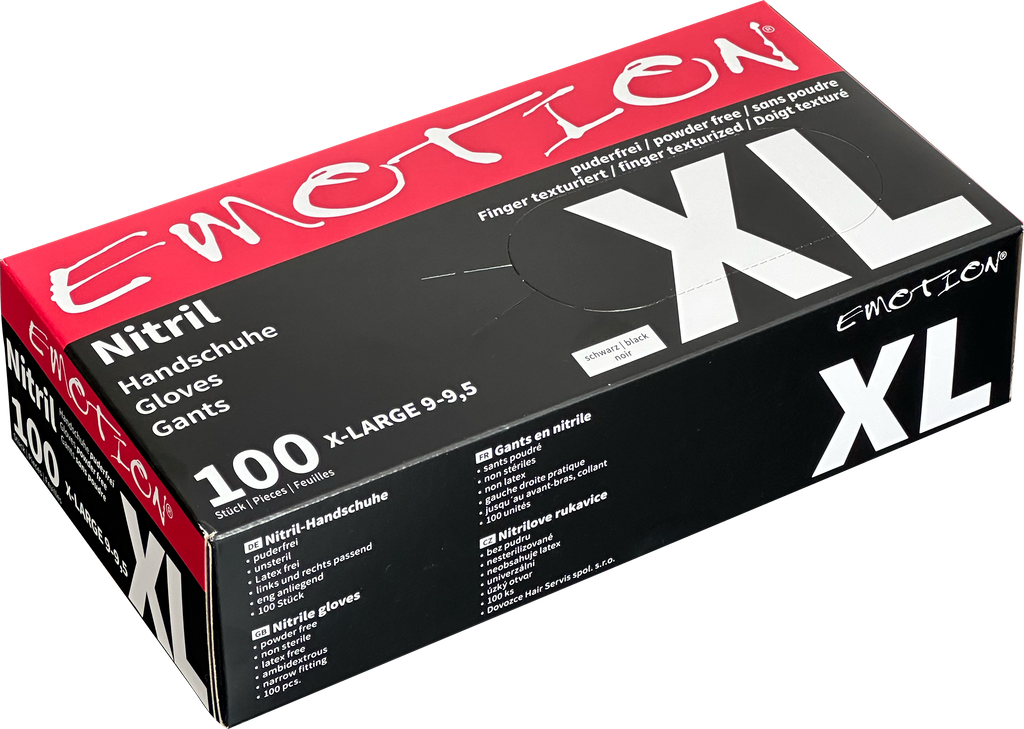 Emotion Nitril - Handschuhe puderfrei schwarz XL100Stk.