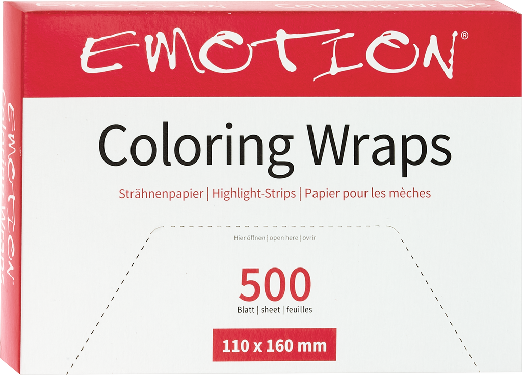 Emotion COLORING WRAPS Strähnenpapier 110x160mm - 500Stk.