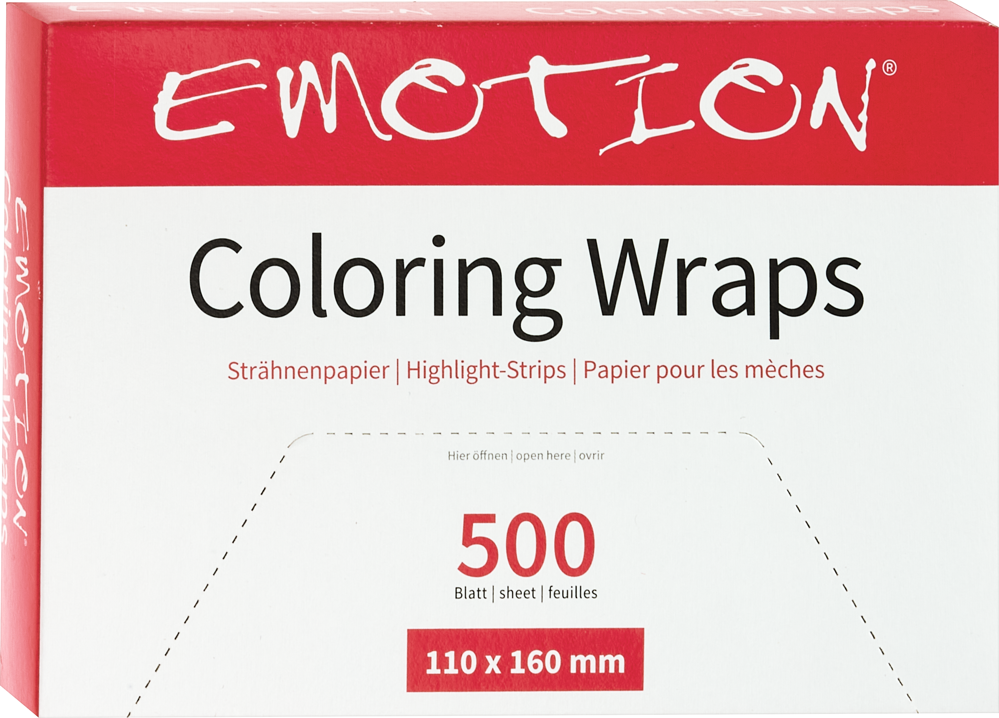 Emotion COLORING WRAPS Strähnenpapier 110x160mm - 500Stk.