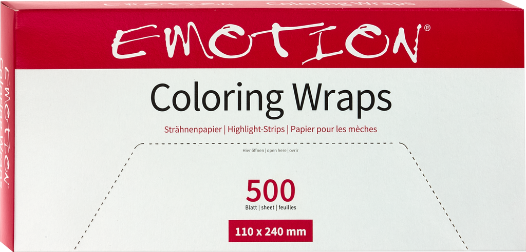 Emotion COLORING WRAPS Strähnenpapier 110x240mm - 500Stk.