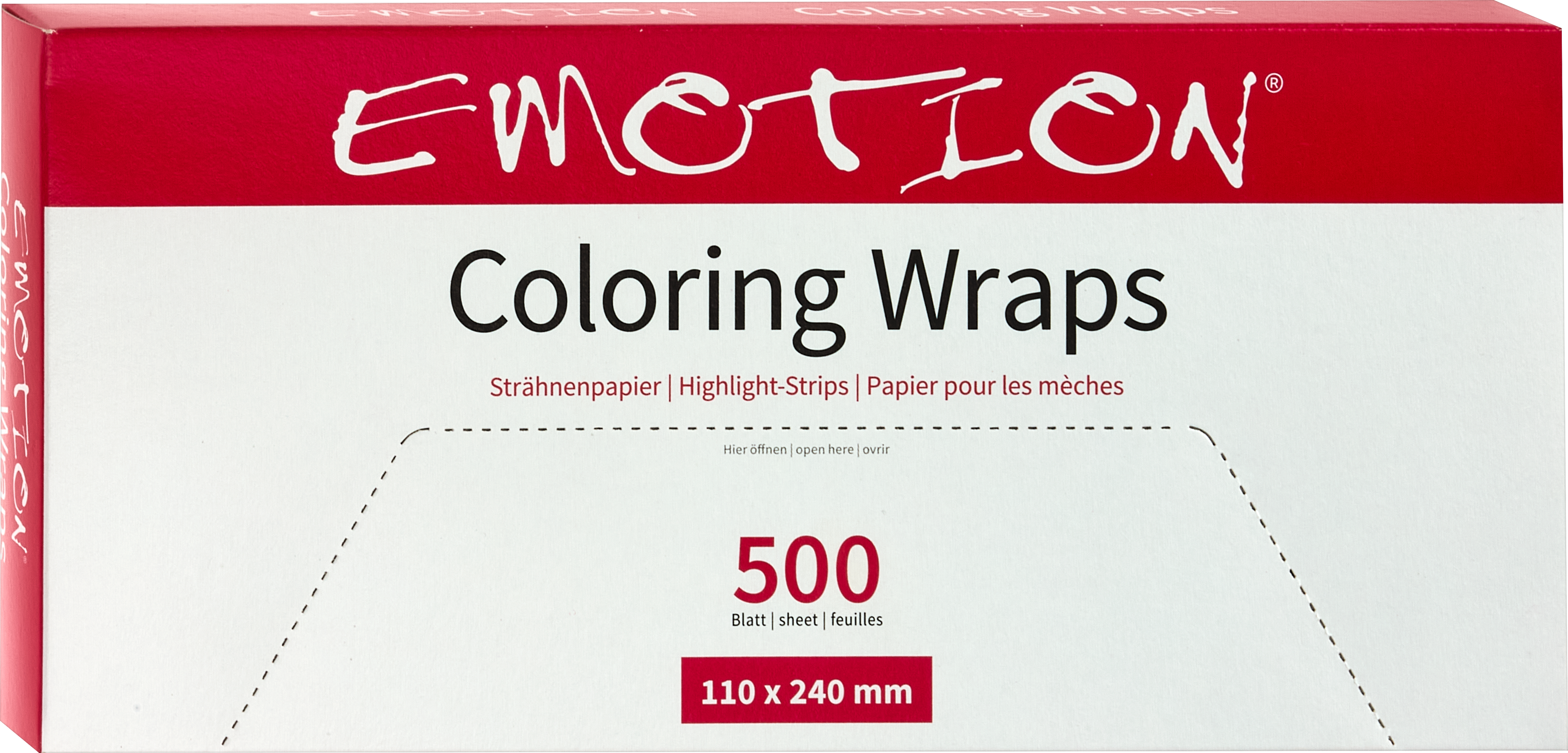 Emotion COLORING WRAPS Strähnenpapier 110x240mm - 500Stk.