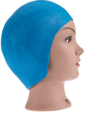 Strähnenhaube Gummi blau