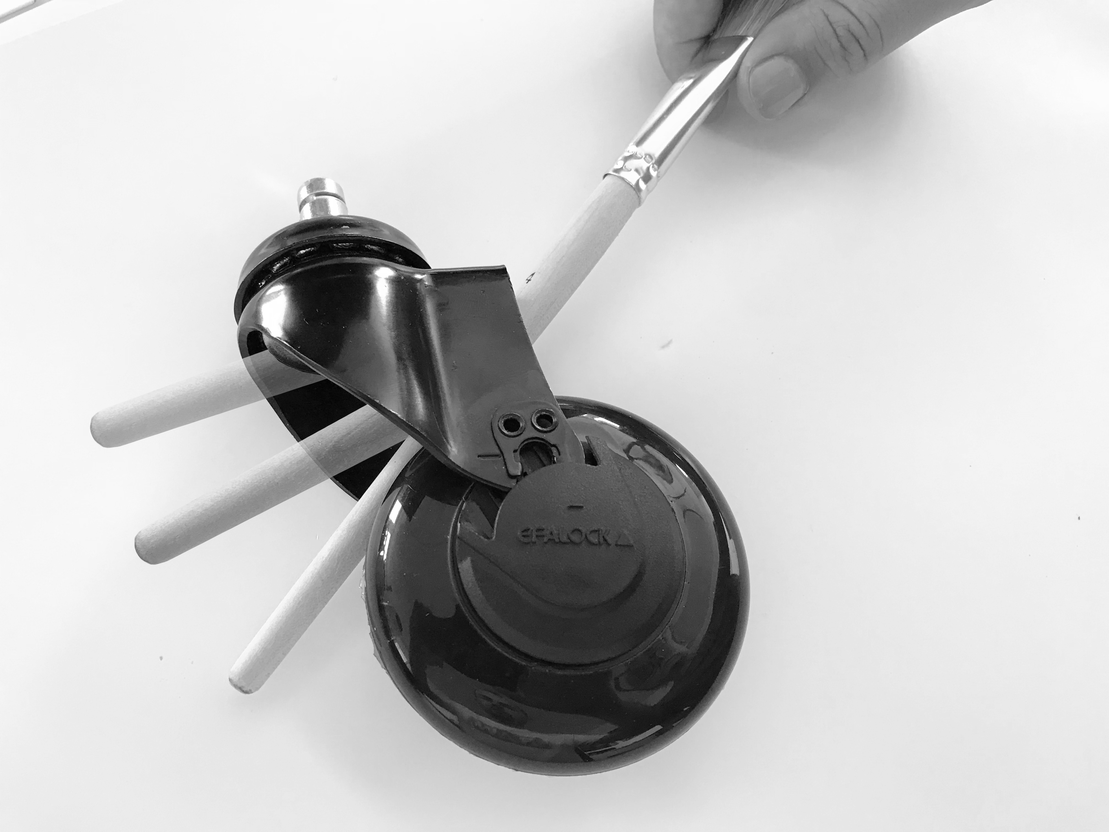 CliCTEC Laufrolle für Rollhocker schwarz