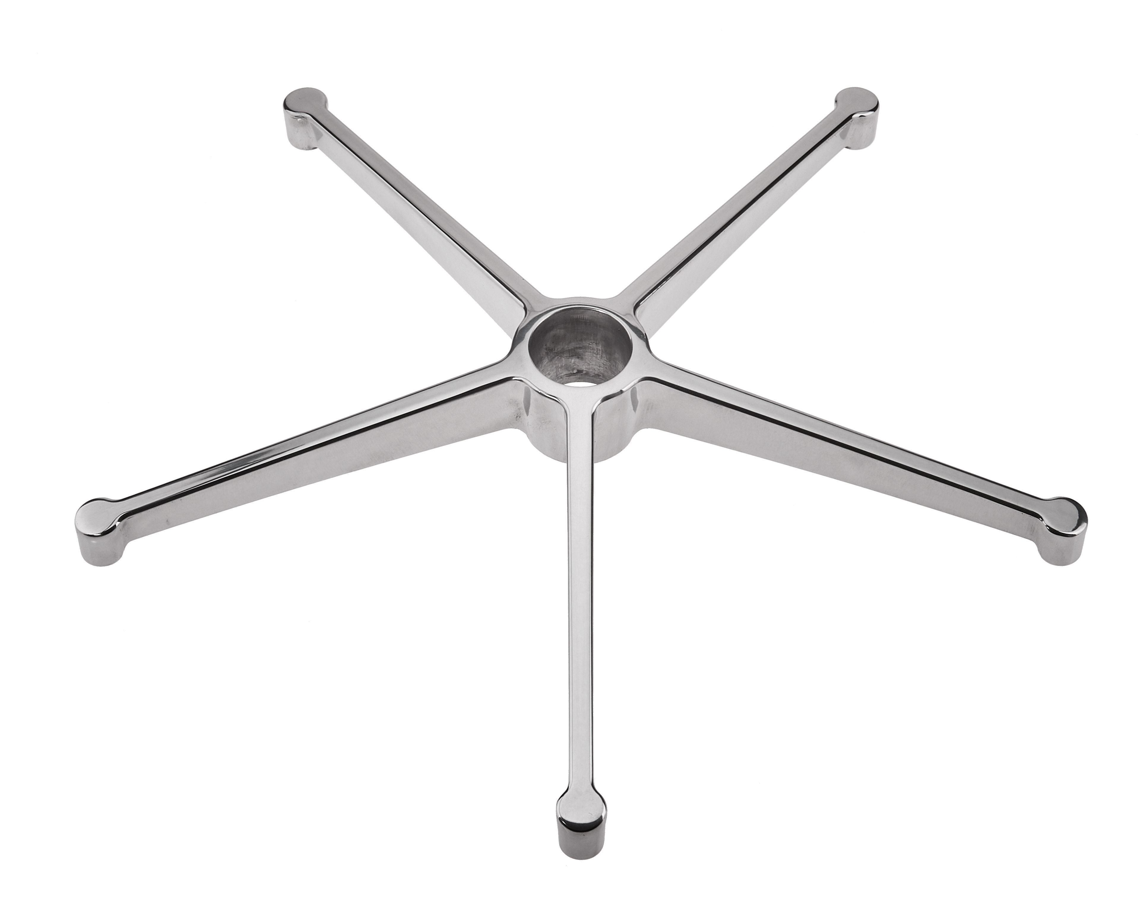 CliCTEC Fußkreuz für Rollhocker silber