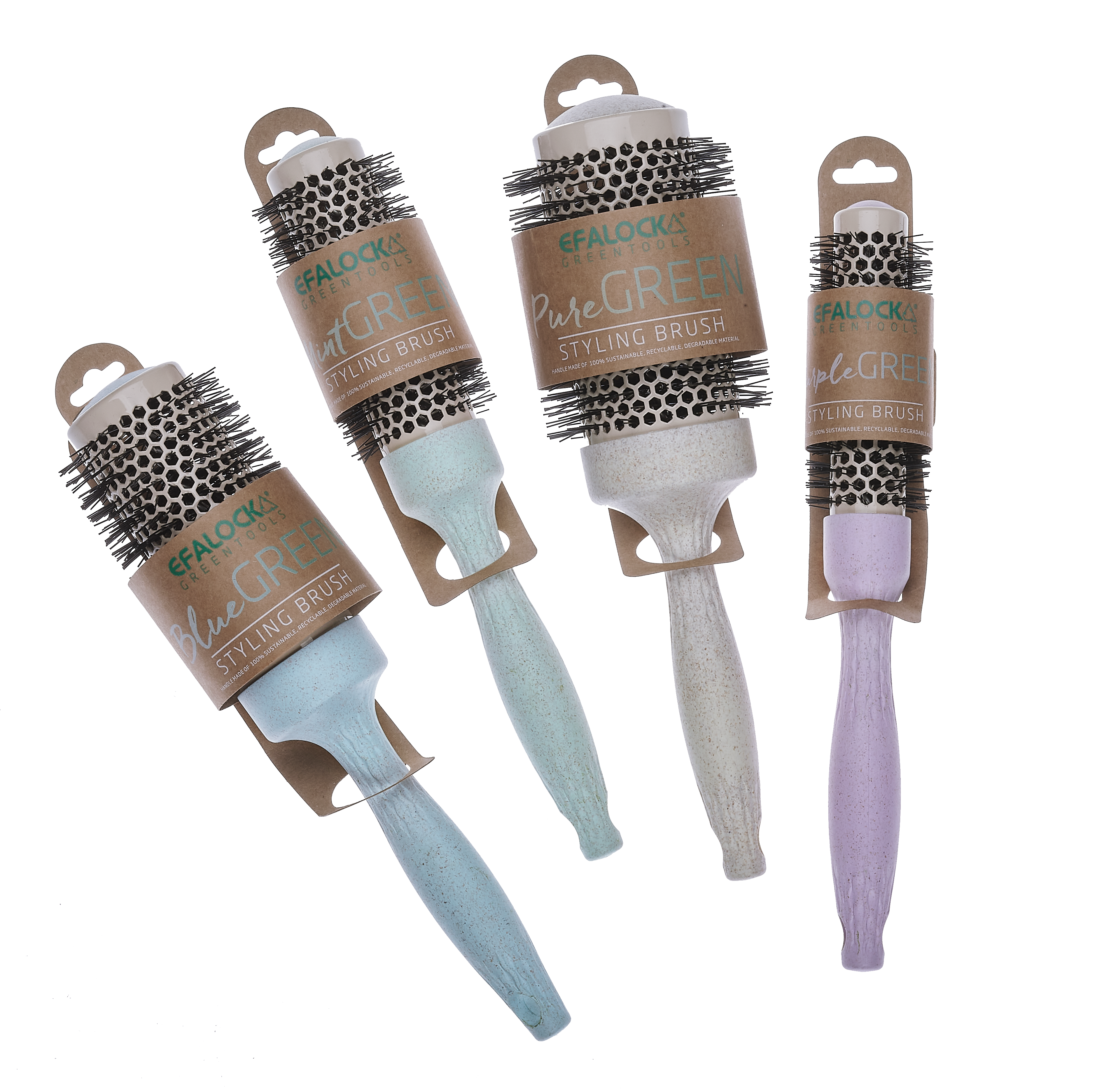 GREEN STYLING BRUSHES Rundürste PurpleGREEN Ø25/43mm lila