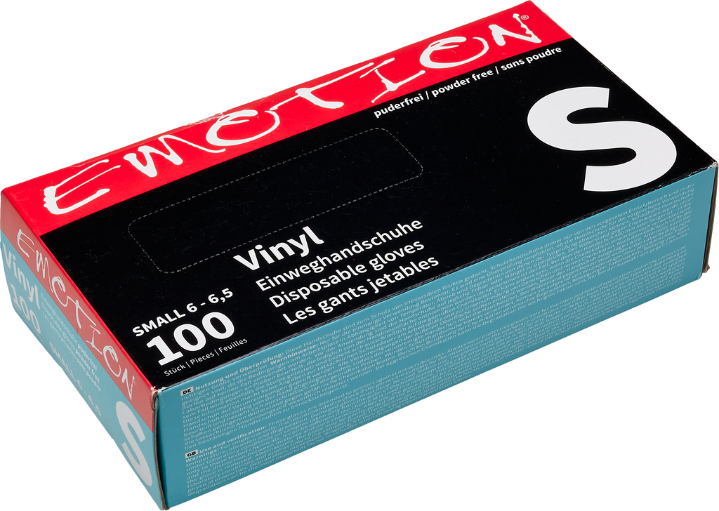 Emotion Vinyl - Handschuhe puderfrei schwarz S 100Stk.
