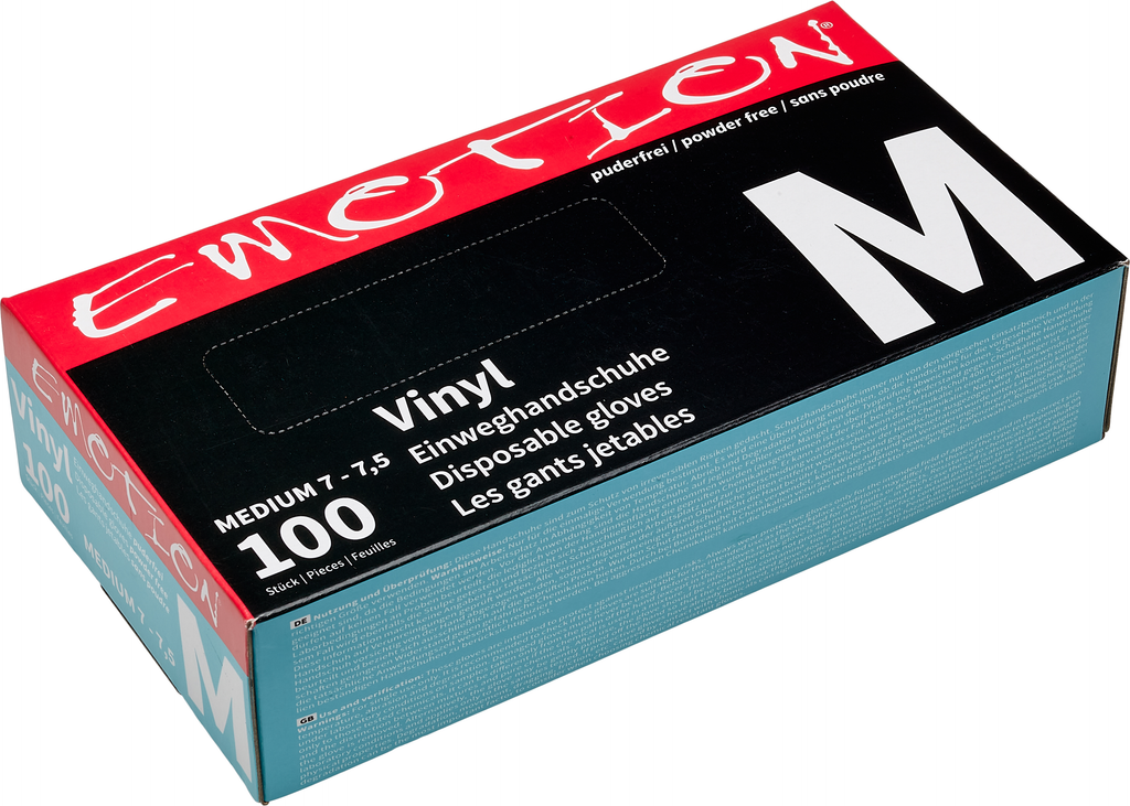 Emotion Vinyl - Handschuhe puderfrei schwarz M 100Stk.