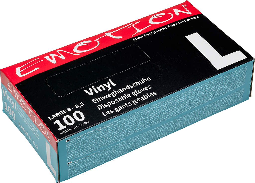 Emotion Vinyl - Handschuhe puderfrei schwarz L 100Stk.