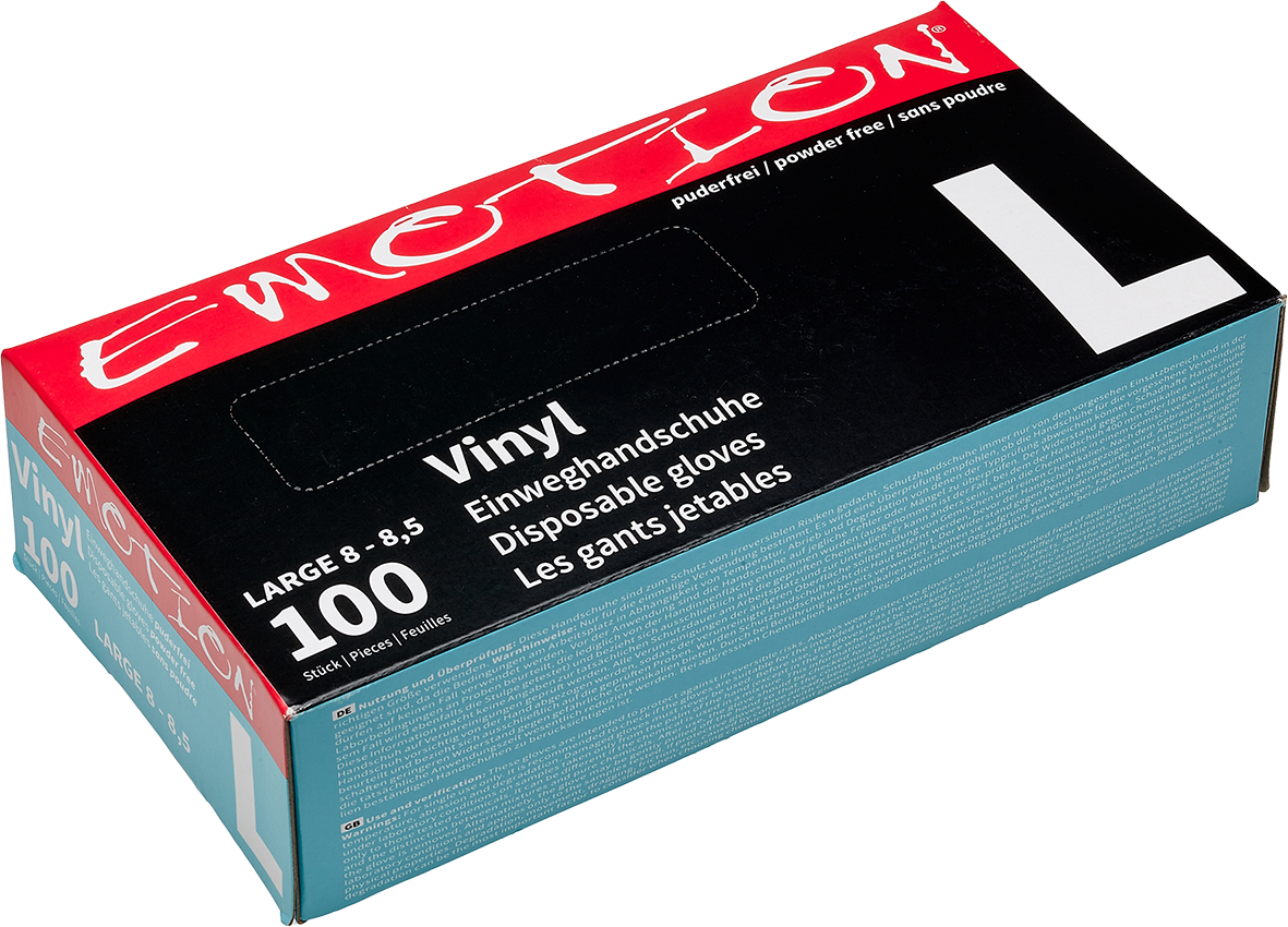 Emotion Vinyl - Handschuhe puderfrei schwarz L 100Stk.