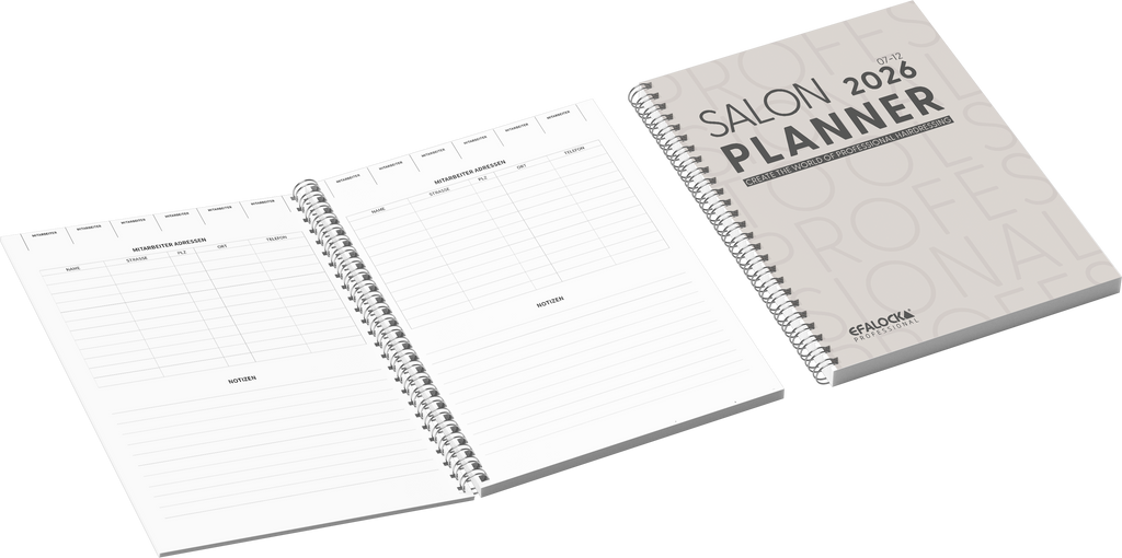 SALON PLANNER Vormerkbuch 2026 2-bdg.