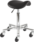 CliCTEC CLASSIC COMFY SADDLE Rollhocker M silber