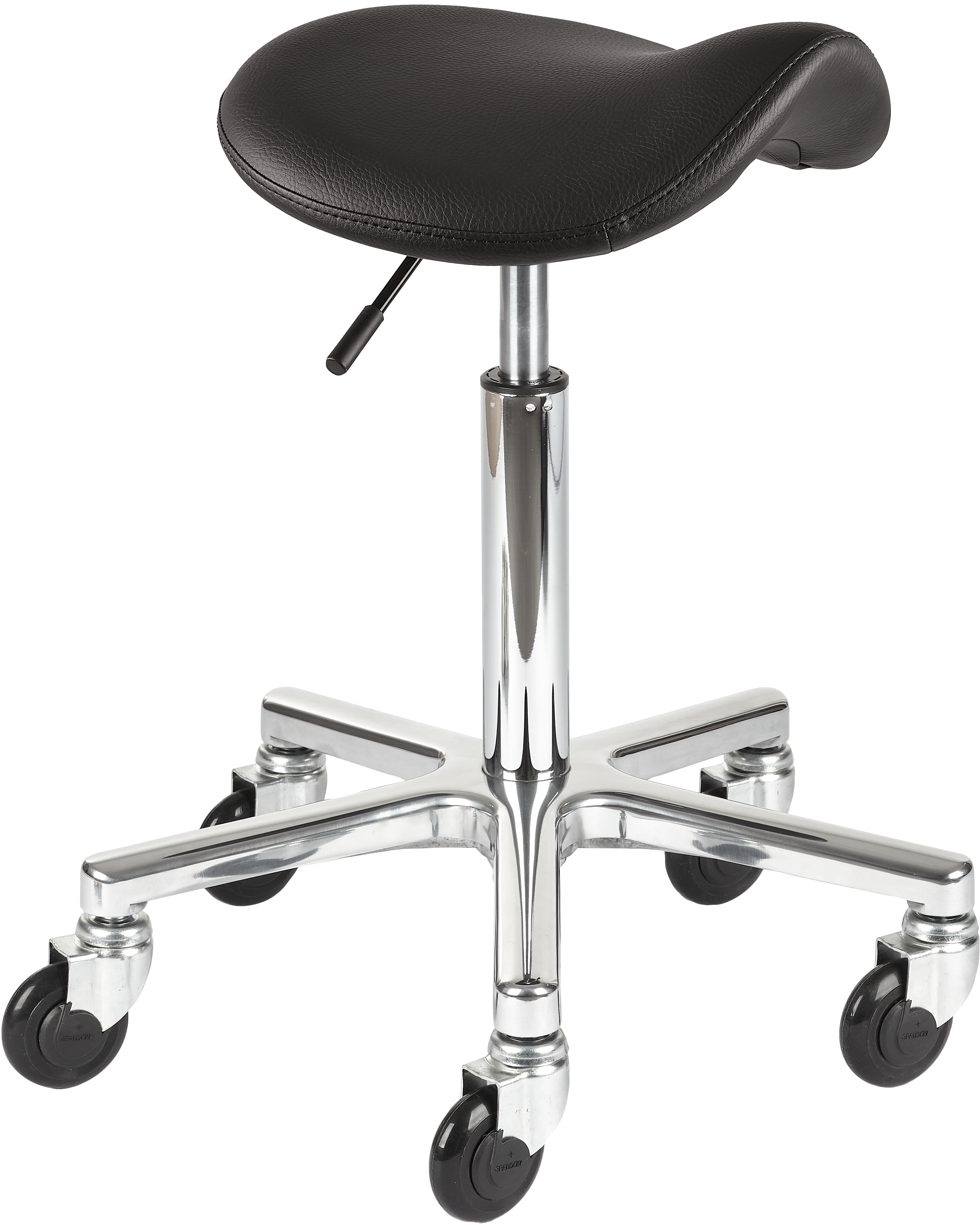 CliCTEC CLASSIC COMFY SADDLE Rollhocker M silber