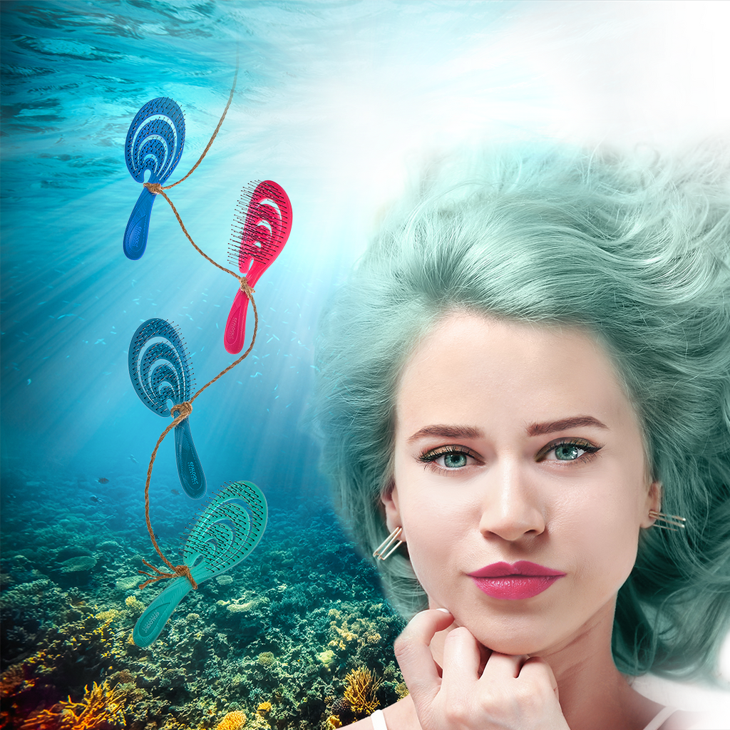 GREEN OCEAN BRUSHES Entwirrbürste OceanGREEN türkis