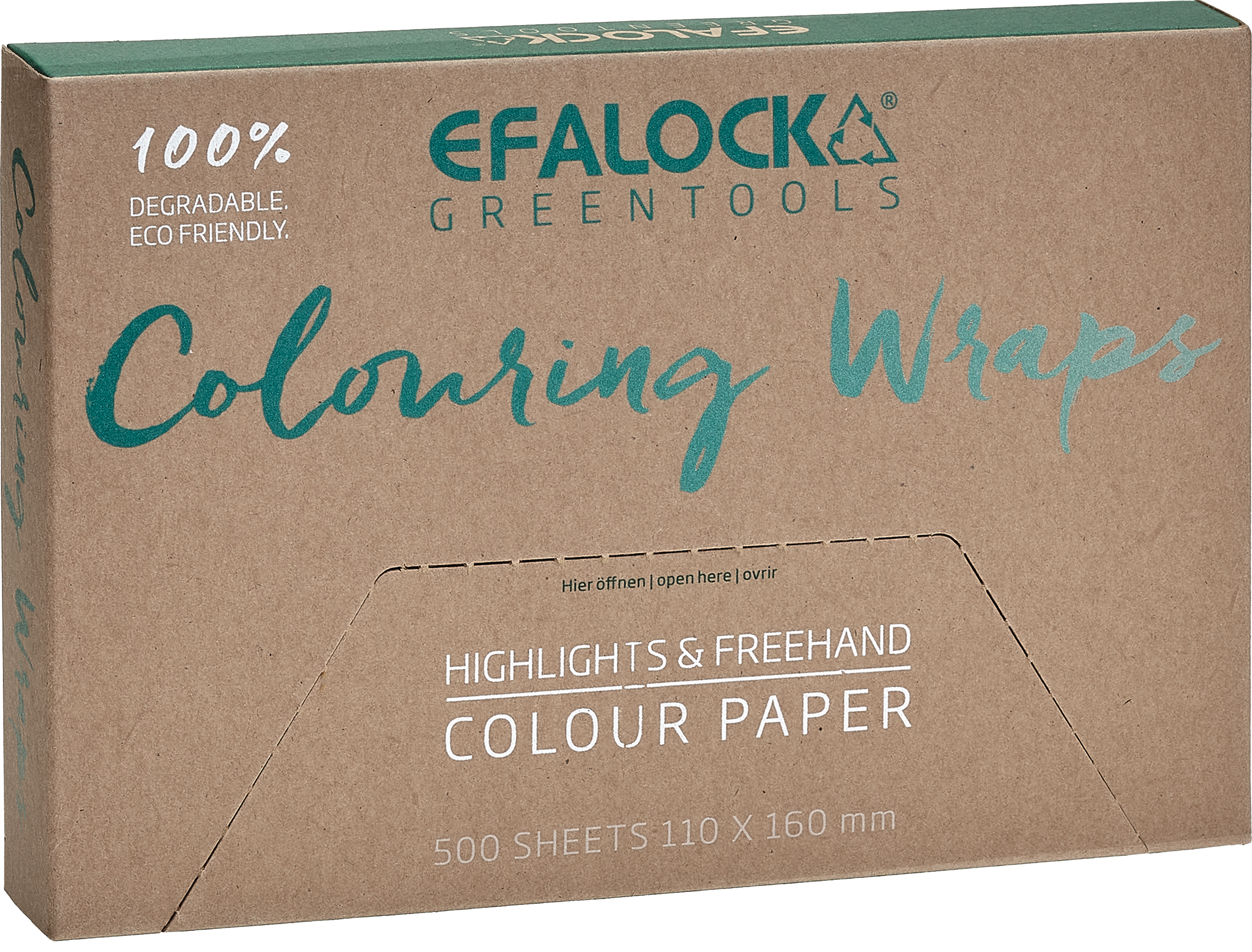 PAPERGREEN COLORING Wraps Strähnenpapier 110x160mm - 500Stk.