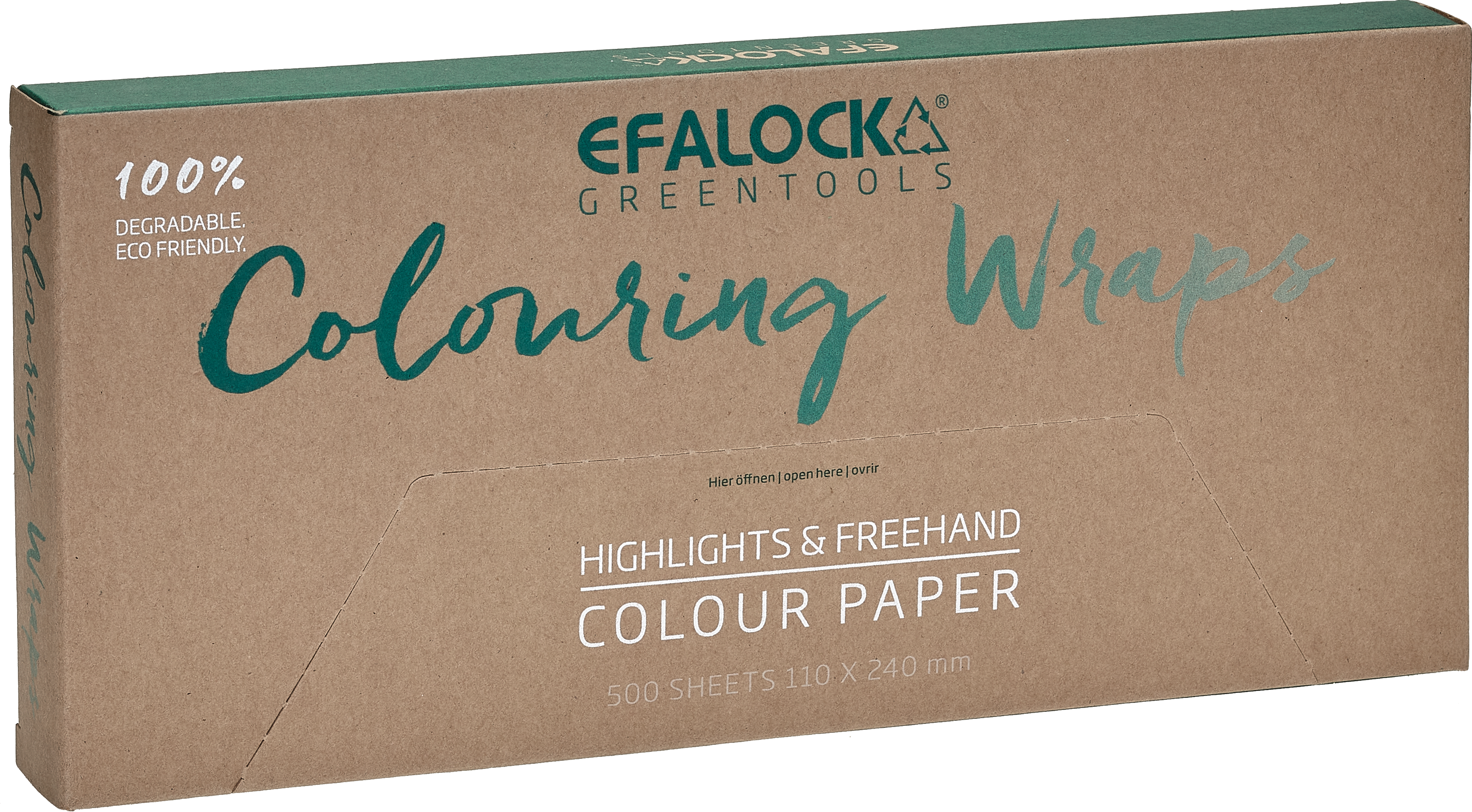 PAPERGREEN COLORING Wraps Strähnenpapier 110x240mm - 500Stk.