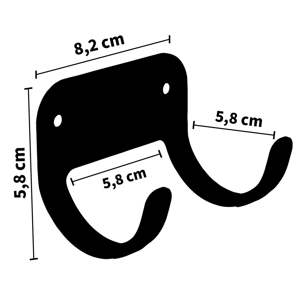 T-SHAPE Wandfönhalter schwarz