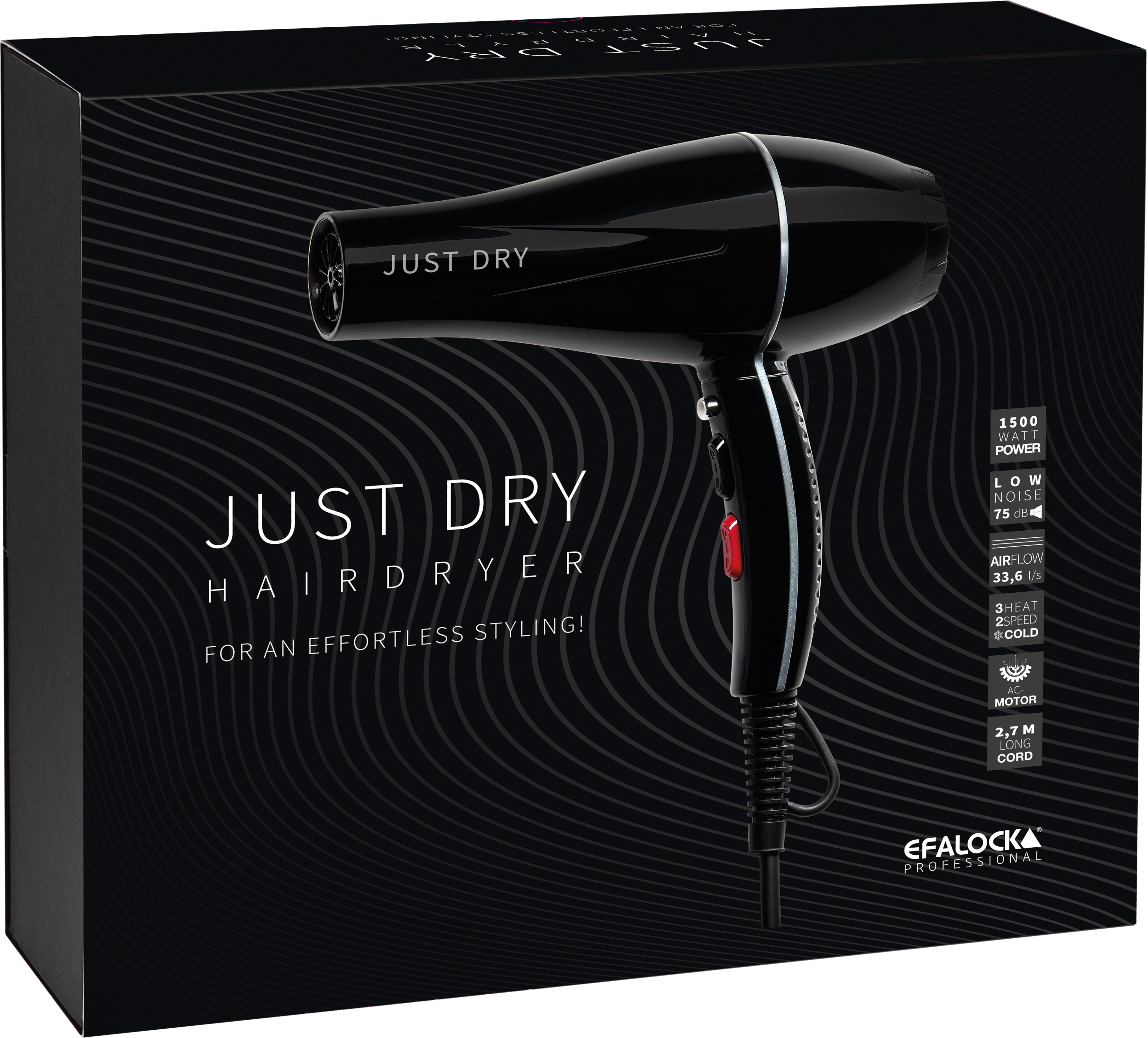 JUST DRY Haartrockner schwarz