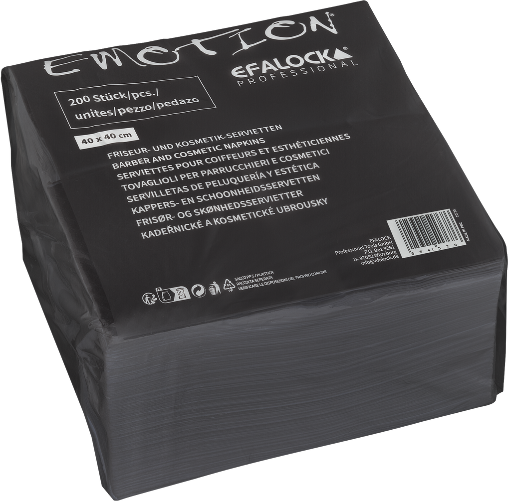 Emotion Kosmetikservietten schwarz 200Stk.