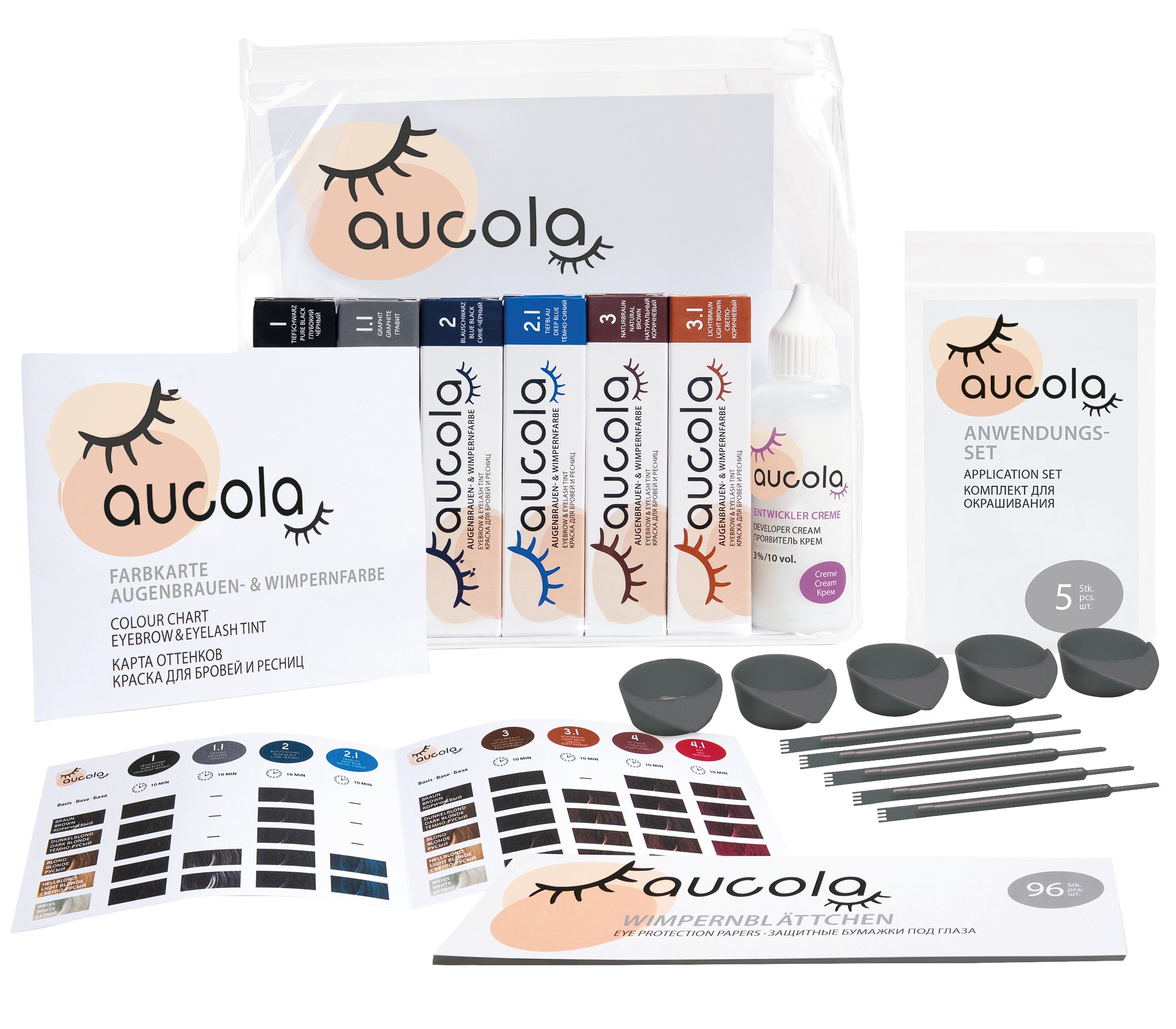 aucola Starter Set AWF Augenbrauen- & Wimpernfarbe