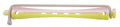 Comair KW-Wkl.2-fbg 12er 8mm lang Rundgummi gelb/rosa Länge 91mm Kaltwellwickler