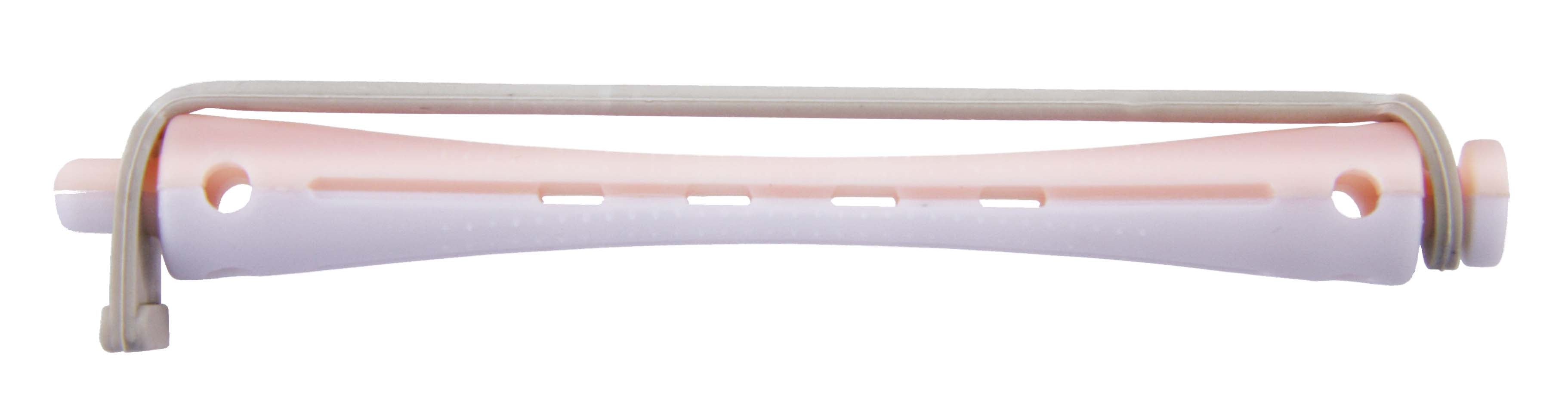 Comair KW-Wkl.2-fbg 12er 7mm lang Rundgummi weiss/rosa 91mm Kaltwellwickler