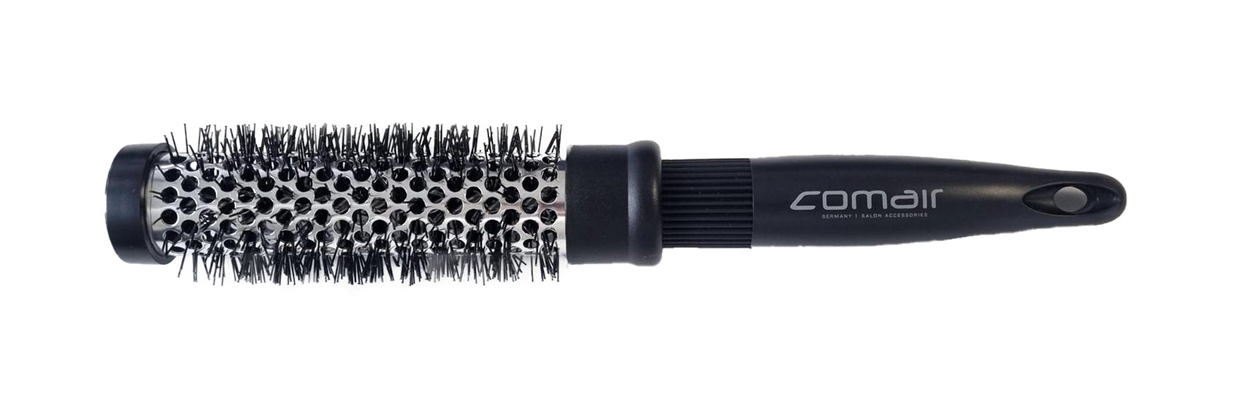 Comair Fönbürste 25mm, schwarz/grau Metallhülse, Nylonborsten
