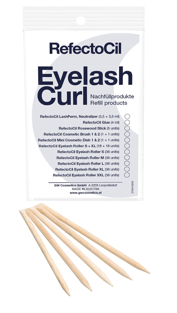 RefectoCil Eyelash Curl Refill Rosewood Sticks