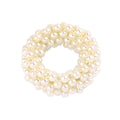 A&A Perlen Zopfring 4cm creme 2,5cm hoch