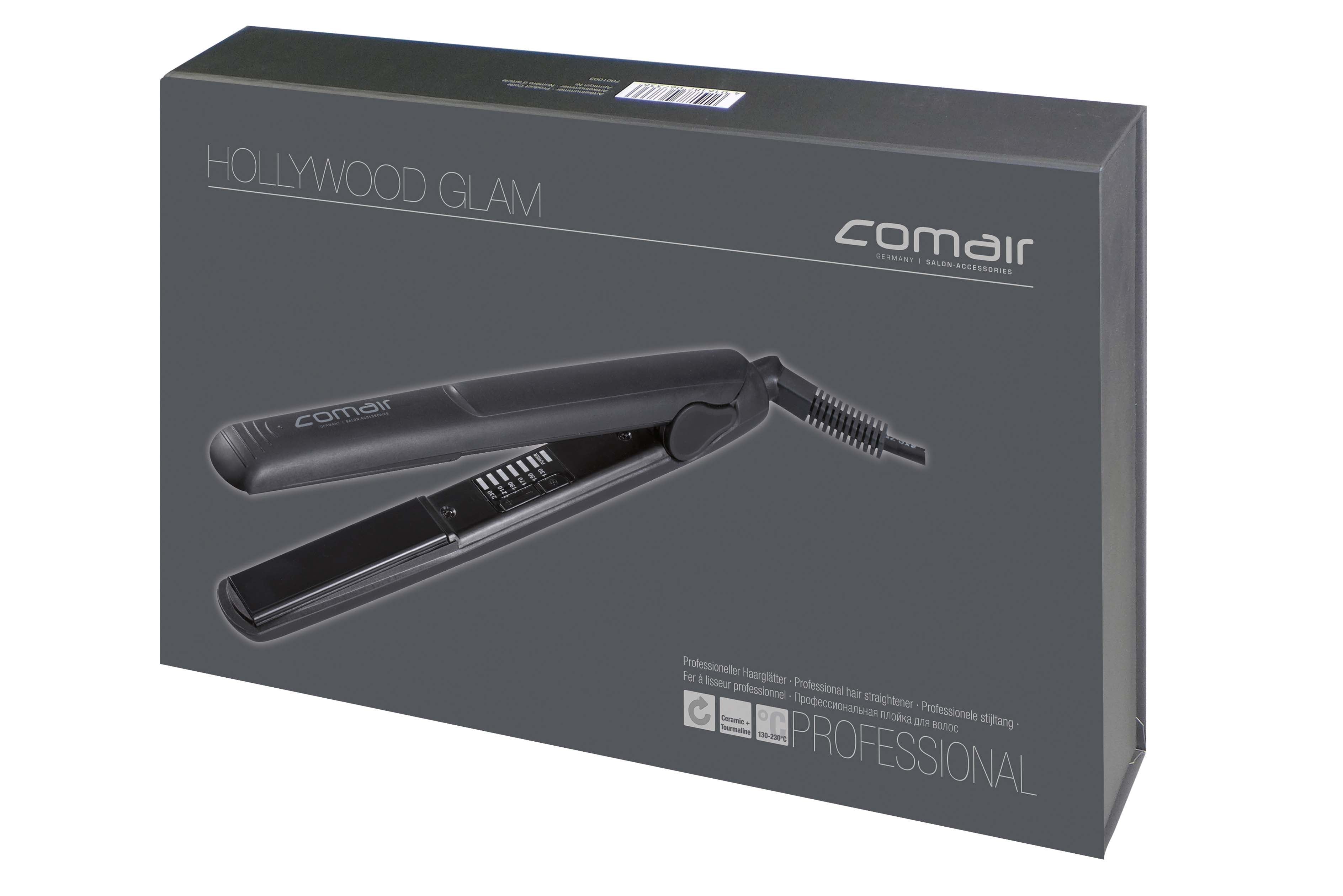 Comair Hollywood Glam Haarglätter m. LE D Anzeige in 30 Sek bis zu 230°