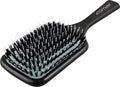 Comair Paddle Brush Azzuro sz/türkis 13rh.,Nylonst.& Wildschw.b.,Holzbü.