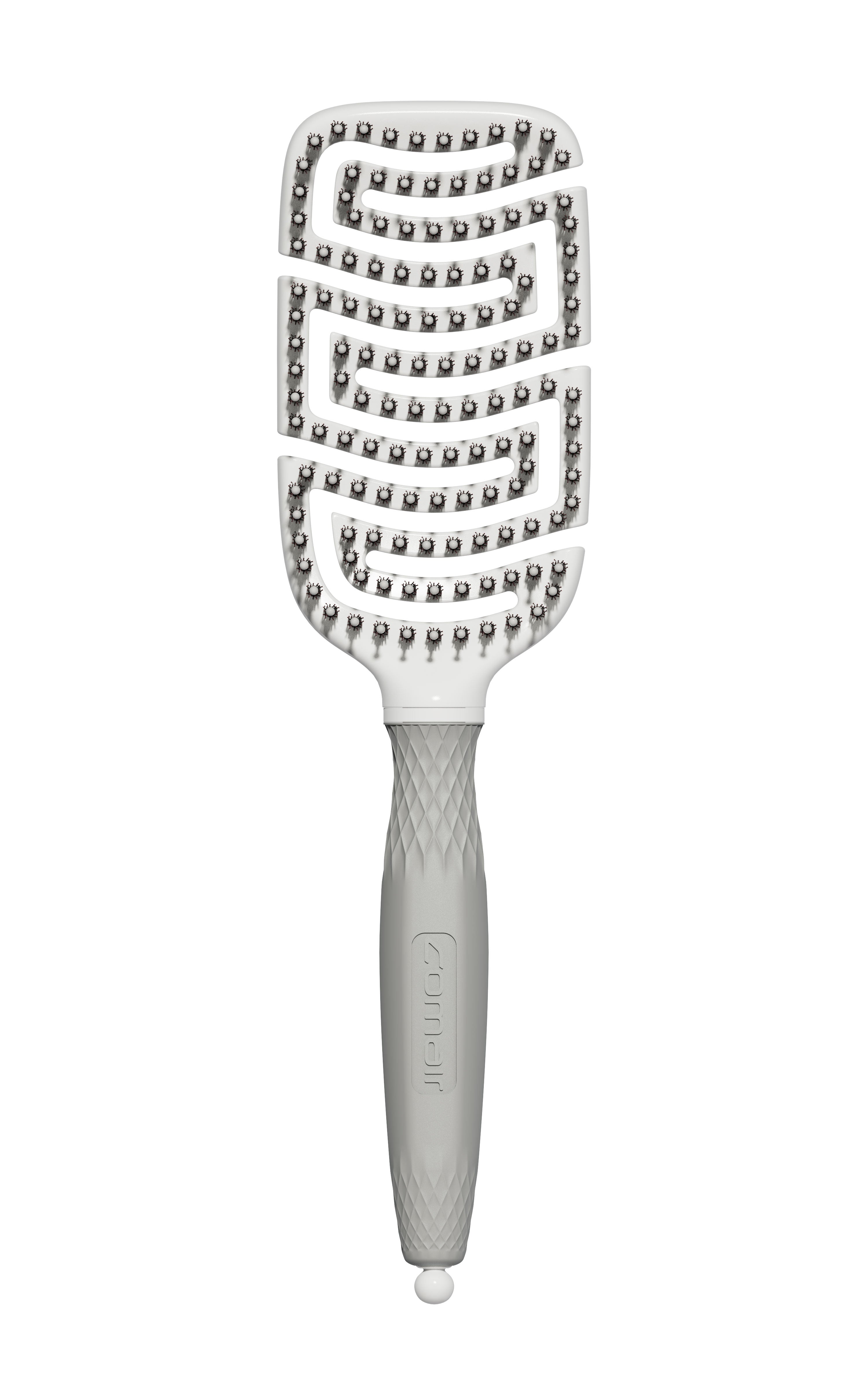 Comair Thermal Ventbrush, Wildschweinb.& Nylonstifte, Abteilpin, hellgrau/weiß