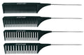 Comair Highlight Kamm 4er Set, Weave it, 10/15/20/30-Zähne, 22cm, Carbon, Abteil
