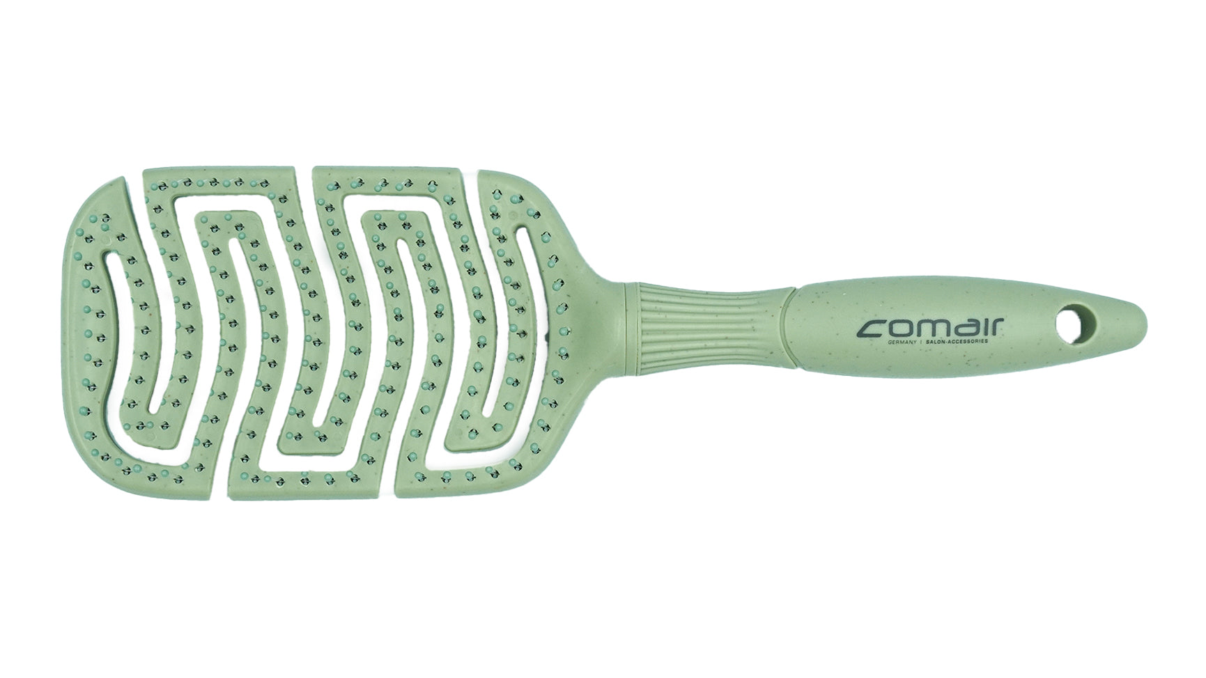 Comair Bürste Flex Tamer, L, verde grün, Nylonstifte, Noppen