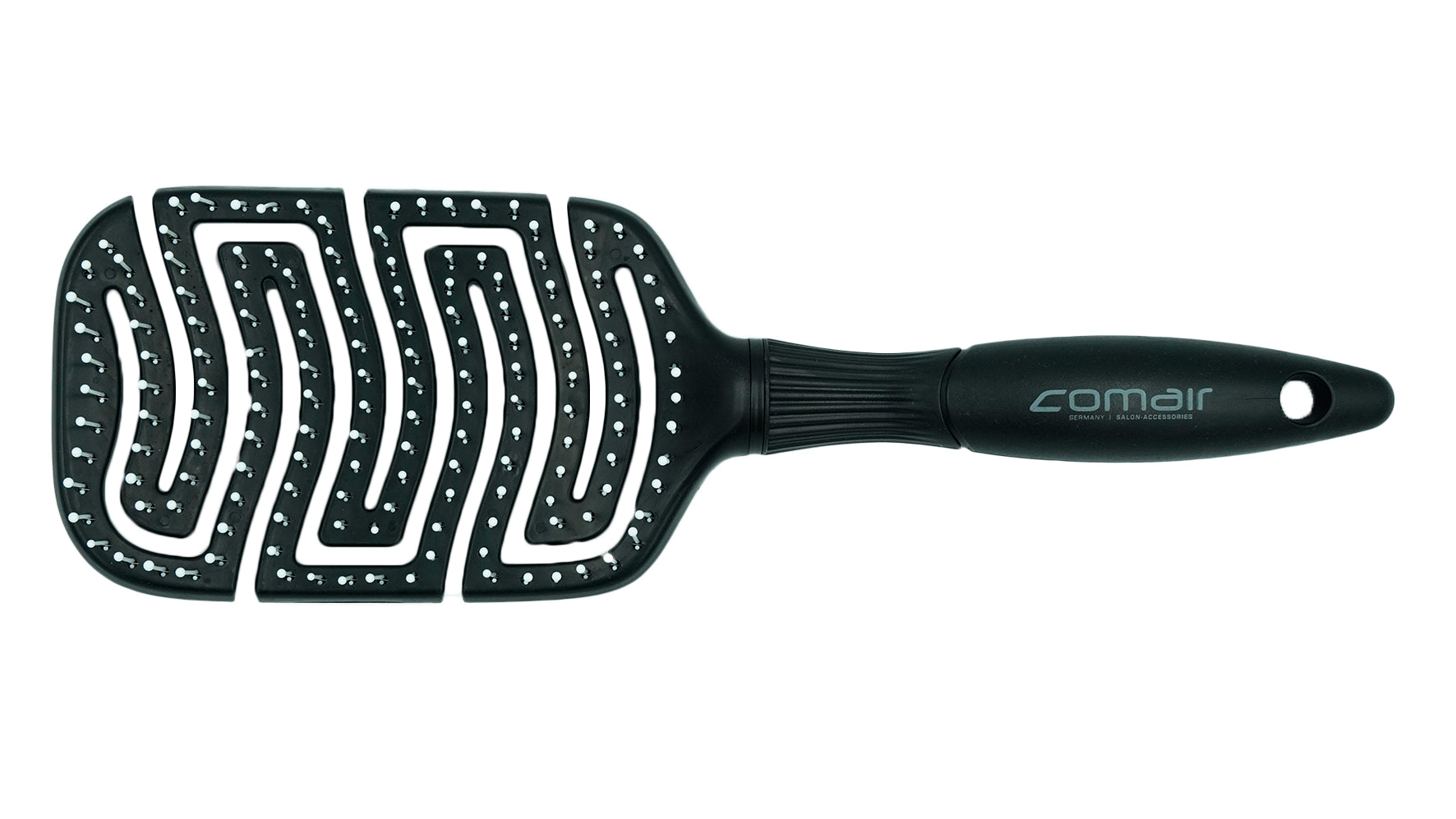 Comair Bürste Flex Tamer, L, black, Nylonstifte, Noppen