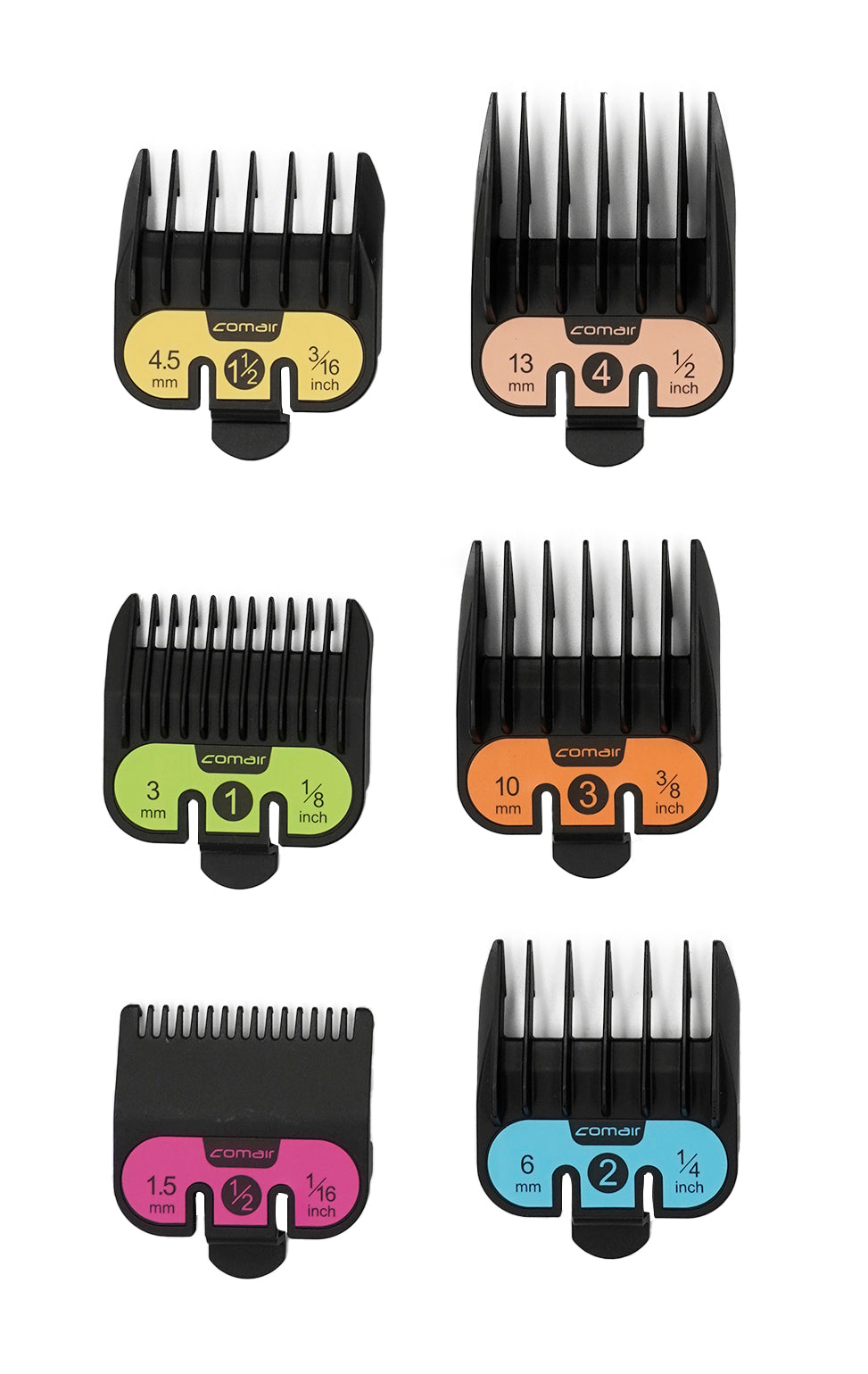 Comair Aufsteckkammset PRO Vision Clipper (1,5mm, 3mm, 4,5mm, 6mm, 10mm, 13mm)