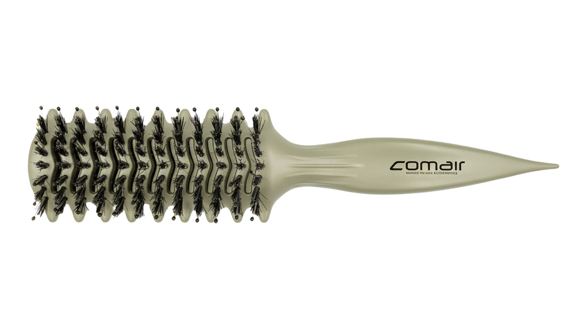 Comair Bouncy Curl, verde,Wildschweinb.& Nylonstiften ,Griff mit Abteilspitze