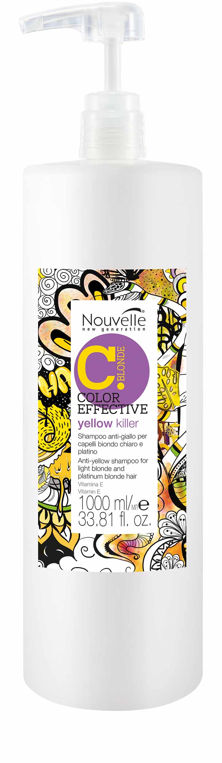 Nouvelle Yellow Killer Shampoo 1000ml ohne Pumpe Color effective blonde