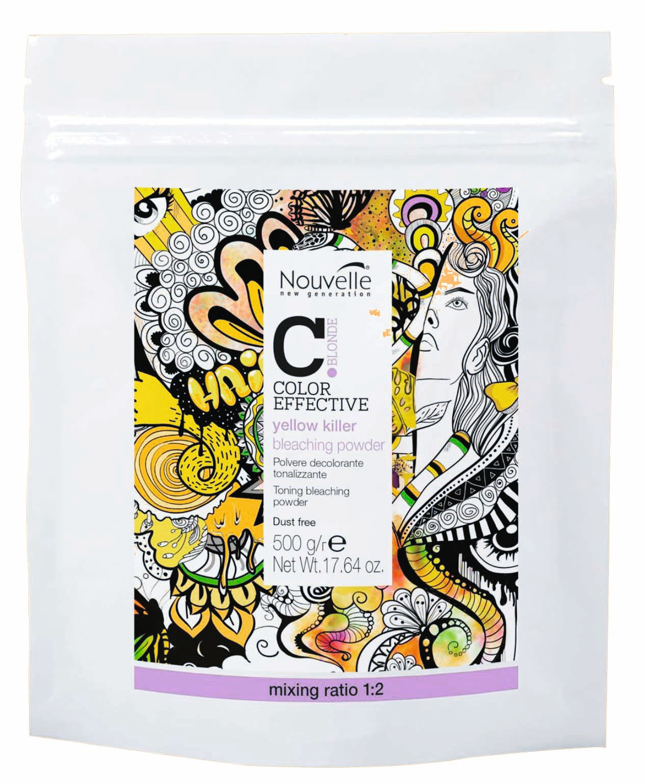 Nouvelle Yellow Killer Blondierpulver 9 Tonstufen 500g Color Effective
