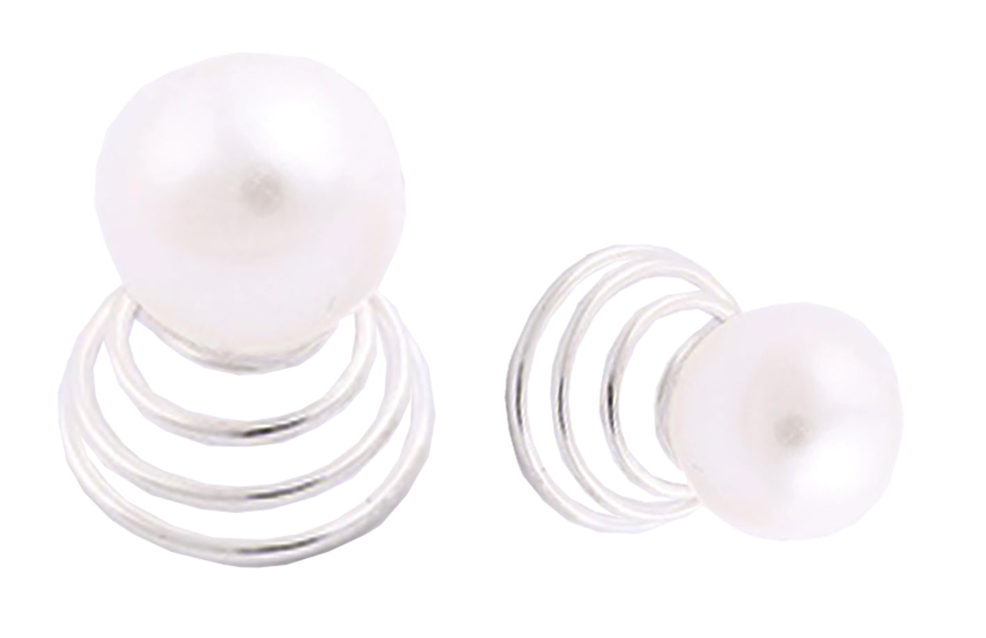 A&A Haarspirale Perle groß weiß 6er