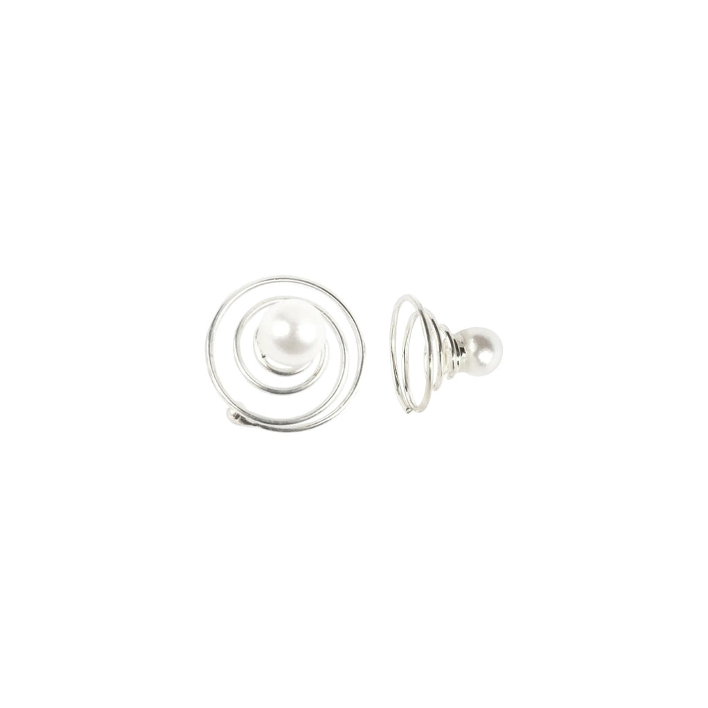 A&A Haarspirale Perle klein weiß 6er