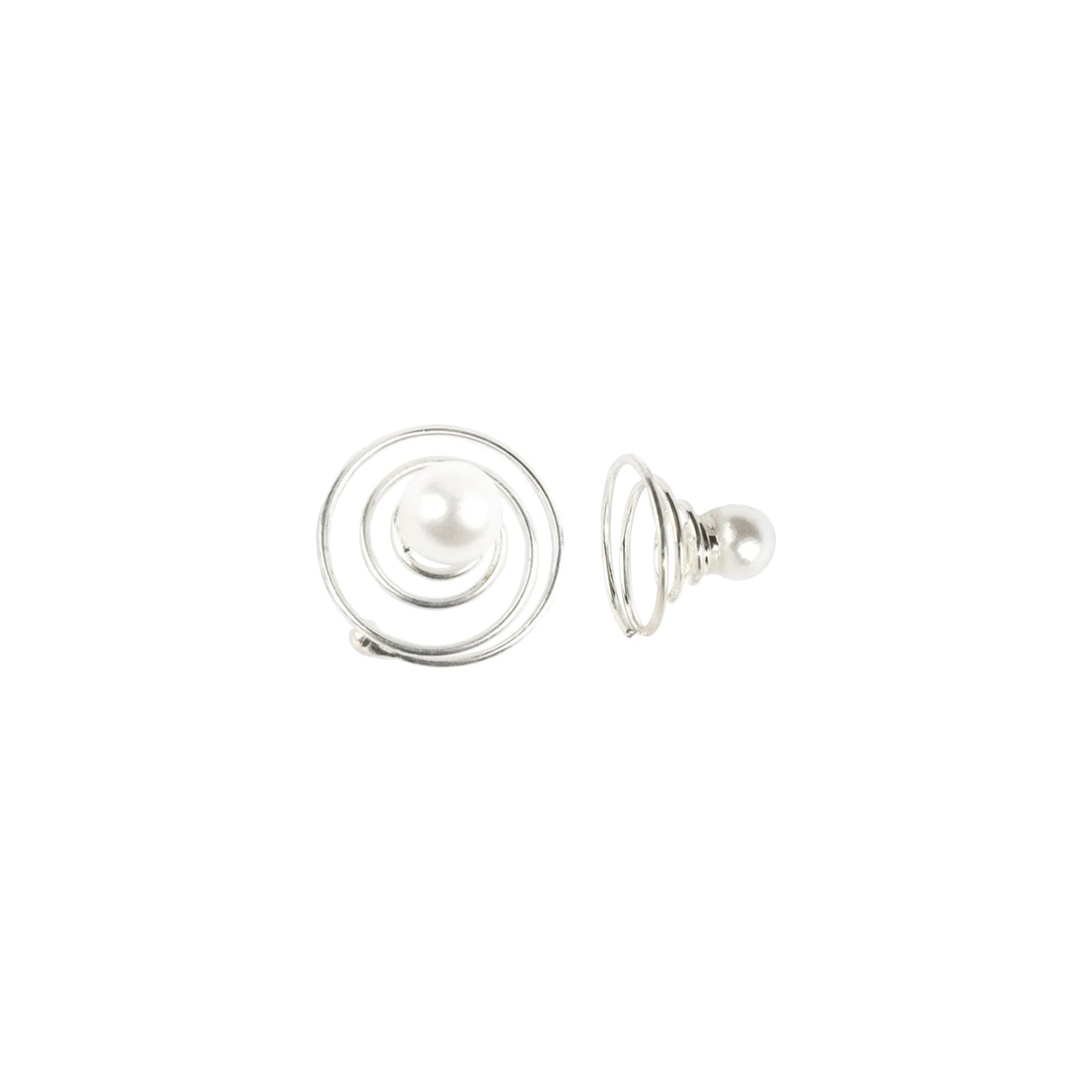 A&A Haarspirale Perle klein weiß 6er